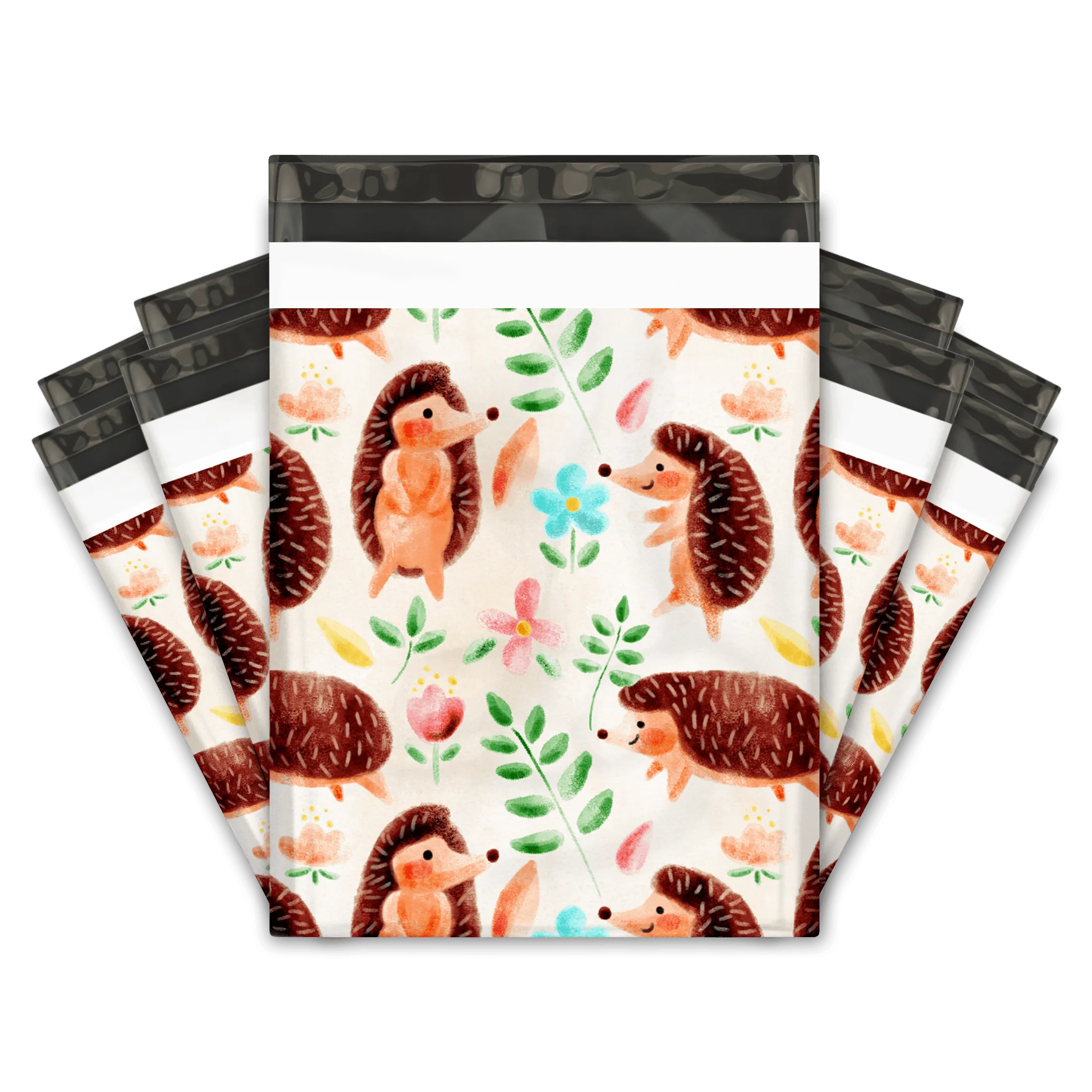 10x13 Hedgehog Designer Poly Mailers Shipping Envelopes Premium Printed Bags