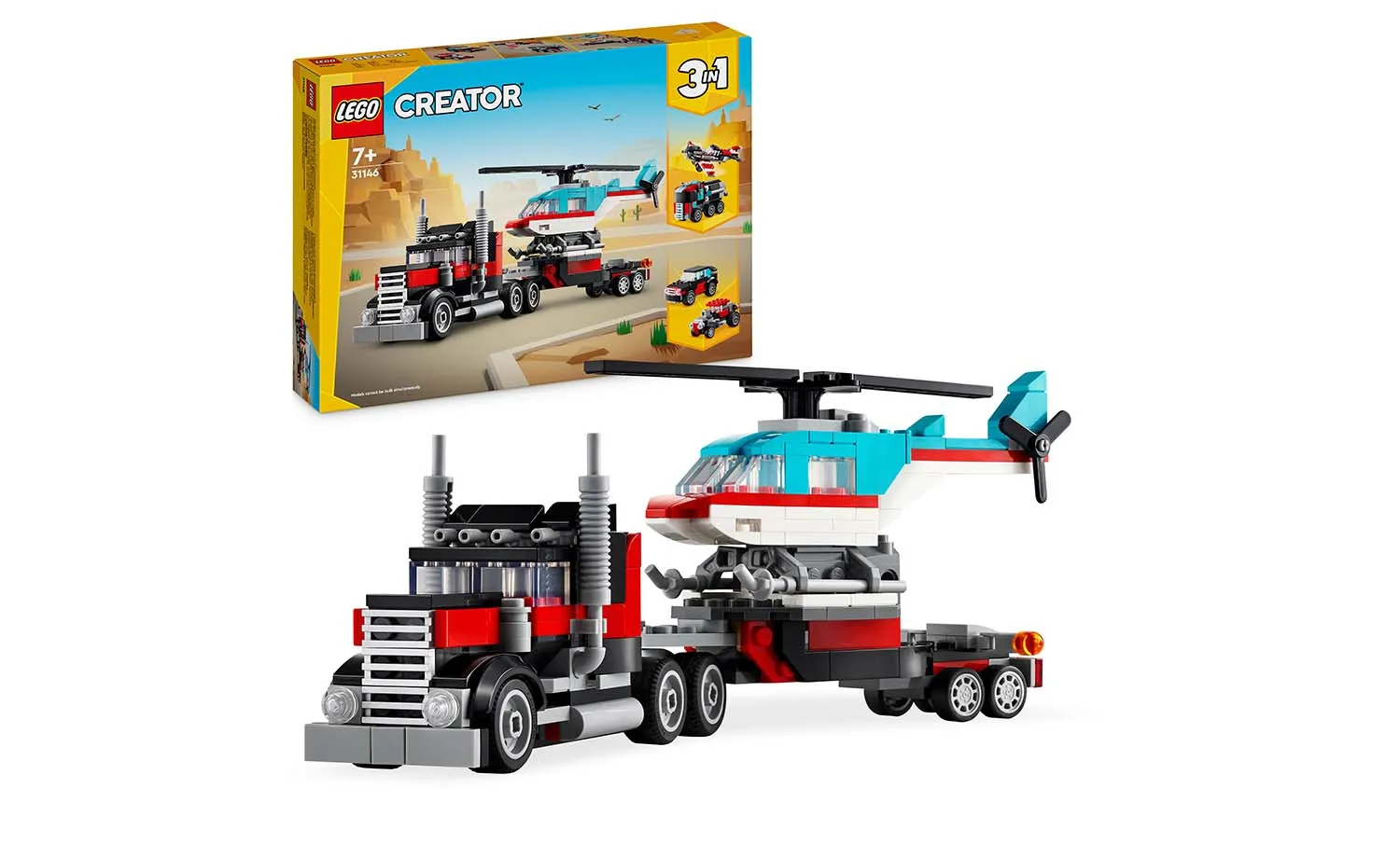 31146 | LEGO® Creator 3-in-1 Flatbed Truck With Helicopter