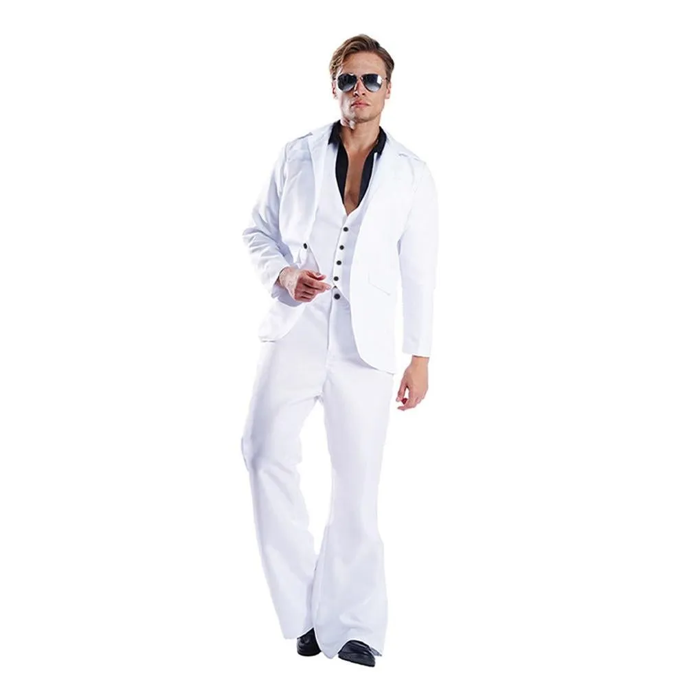 80s Retro Disco Costumes Cosplay Halloween Suit Outfit For Men