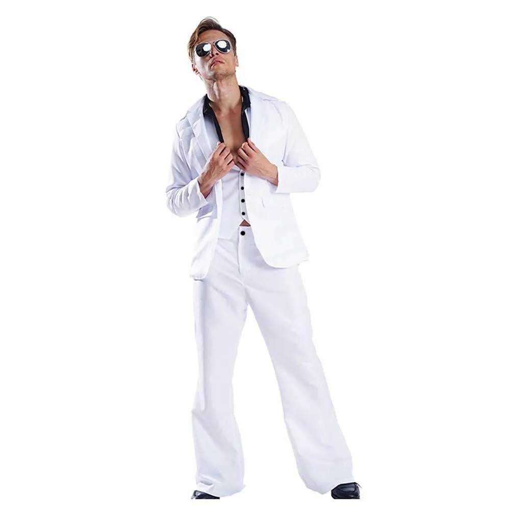 80s Retro Disco Costumes Cosplay Halloween Suit Outfit For Men