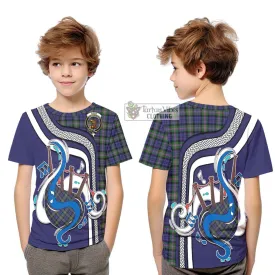 Baird Modern Tartan Kid T-Shirt with Epic Bagpipe Style