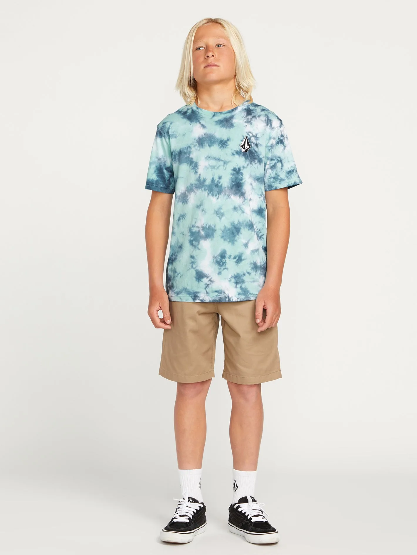 Big Boys Iconic Stone Dye Short Sleeve Tee - Temple Teal