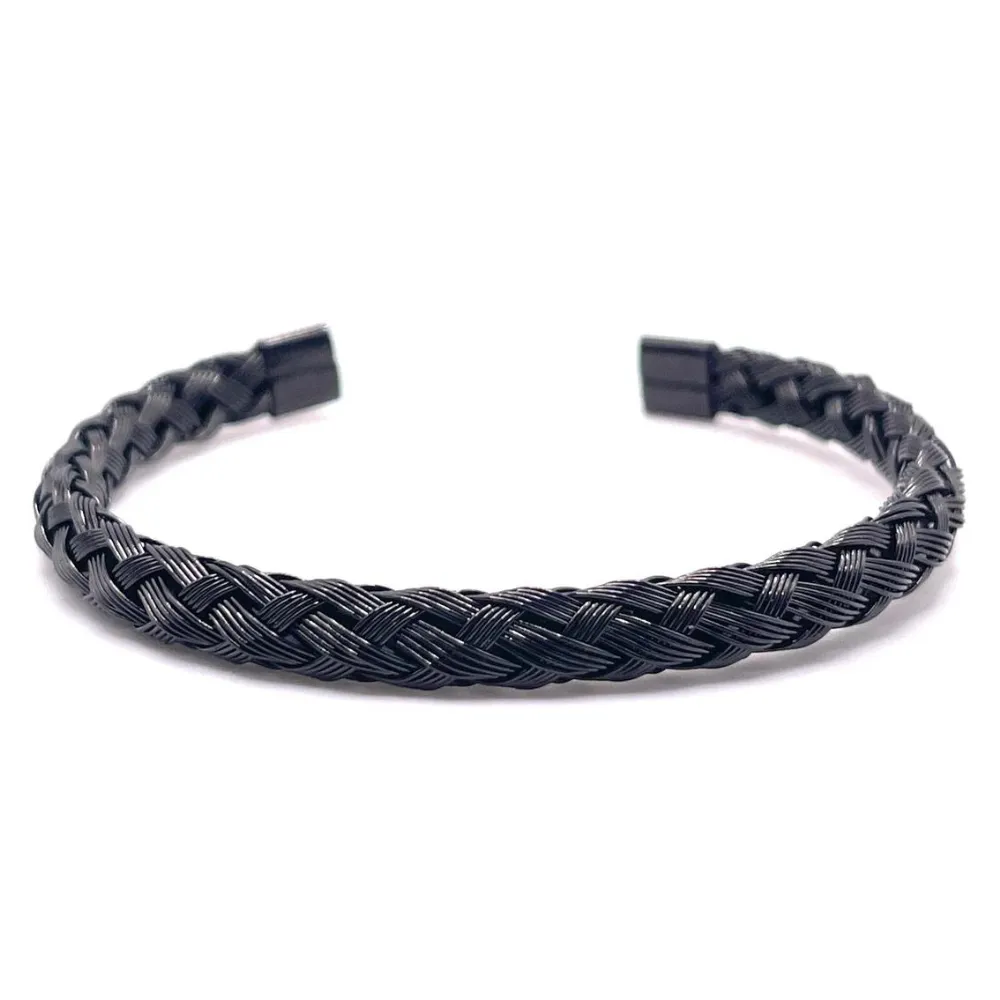 Black Fashion Charm Cuff Bracelet For Men