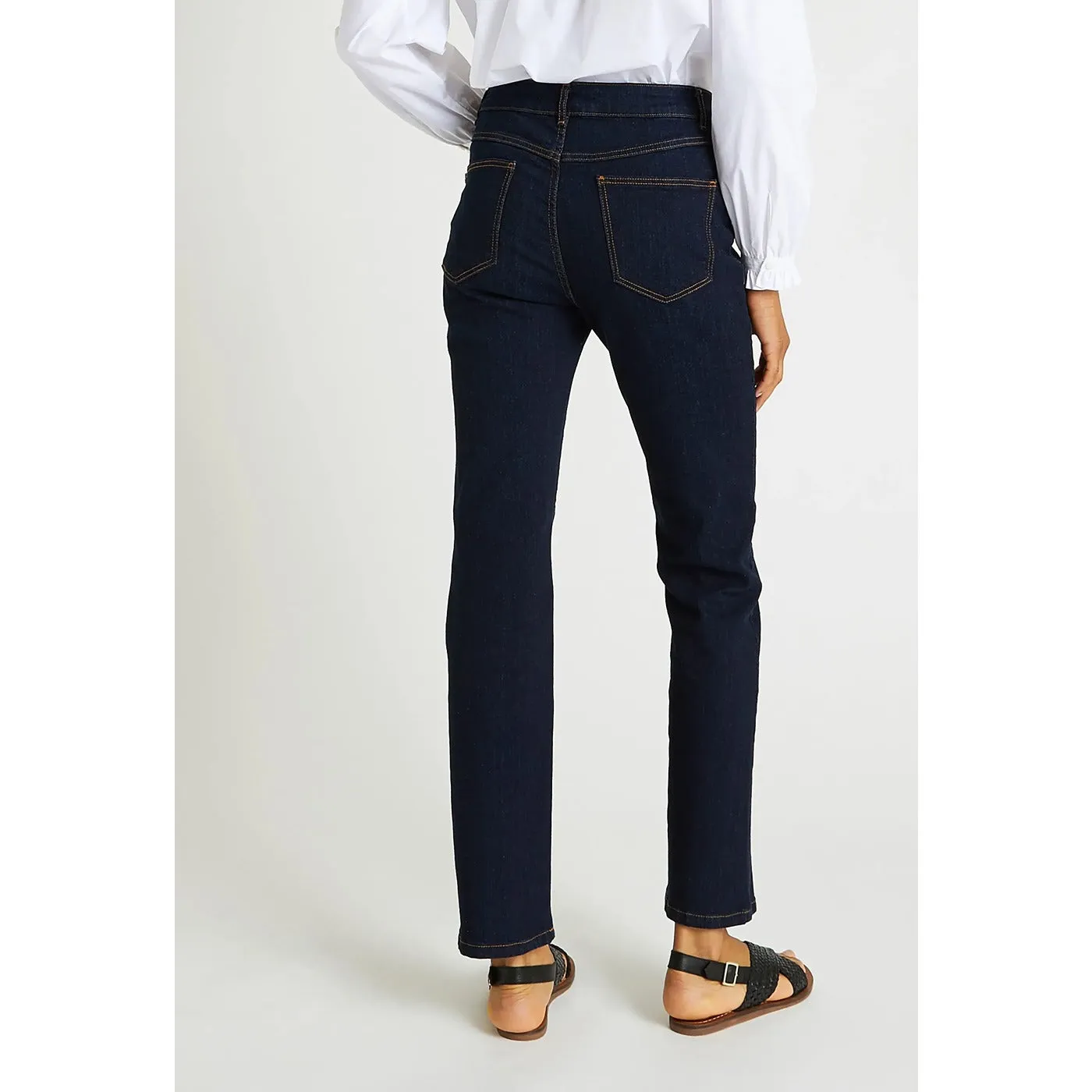 Blue Mid Rise Slim Jeans