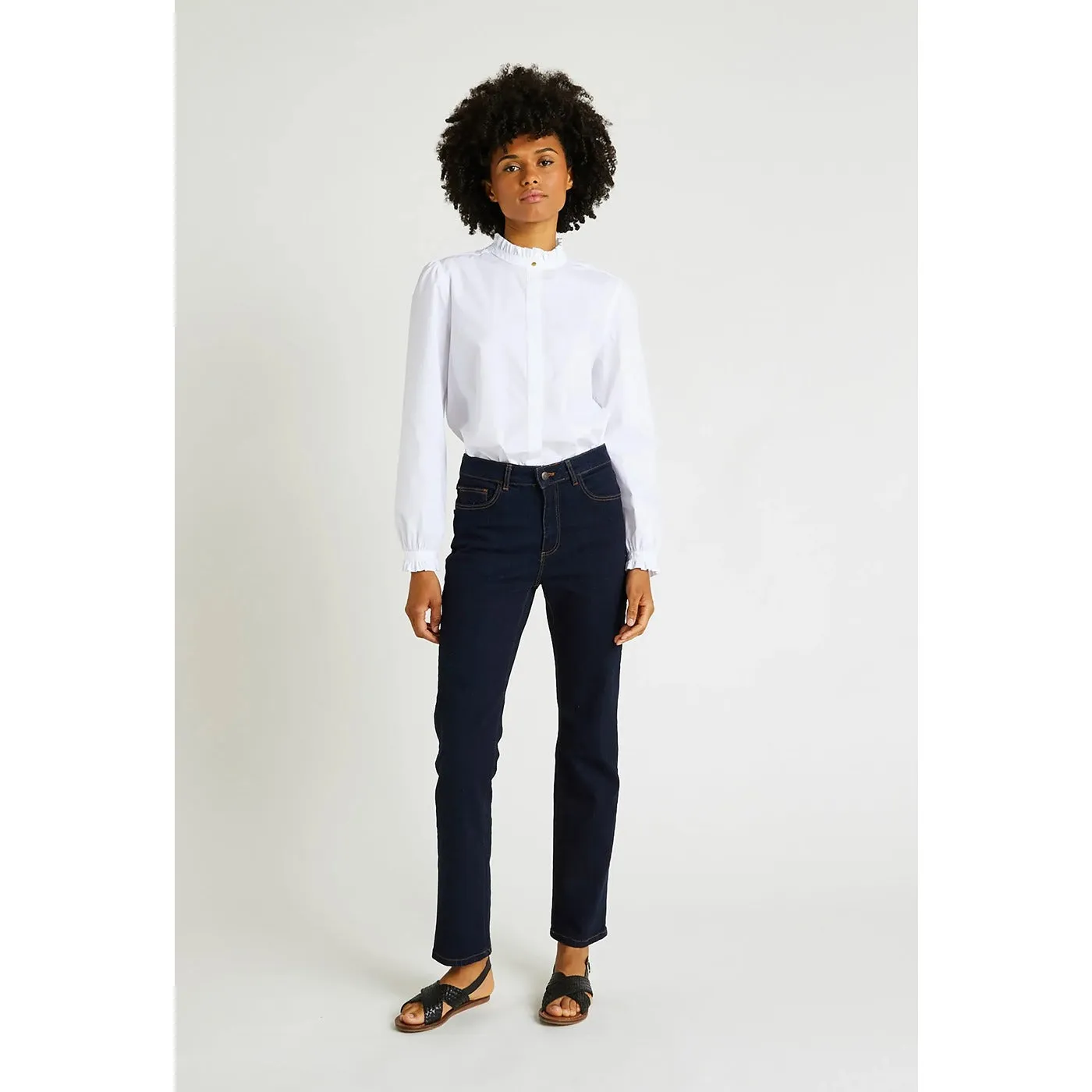 Blue Mid Rise Slim Jeans