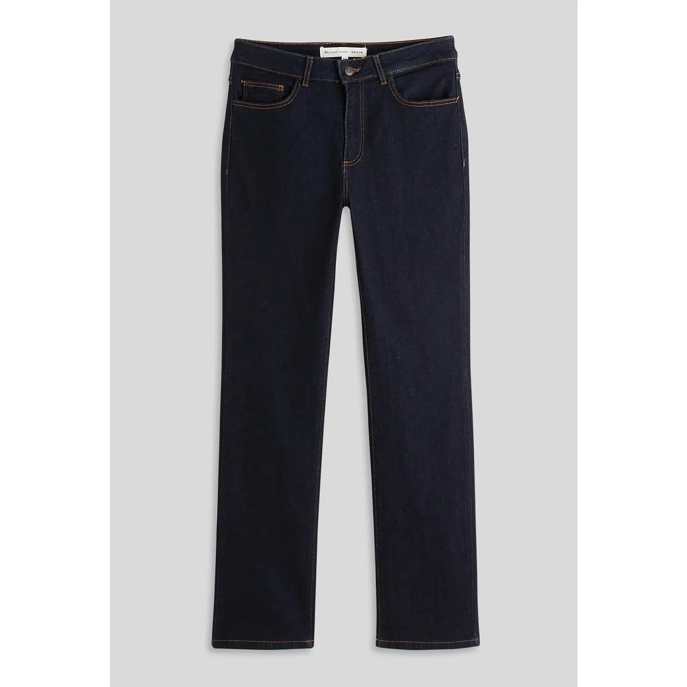 Blue Mid Rise Slim Jeans