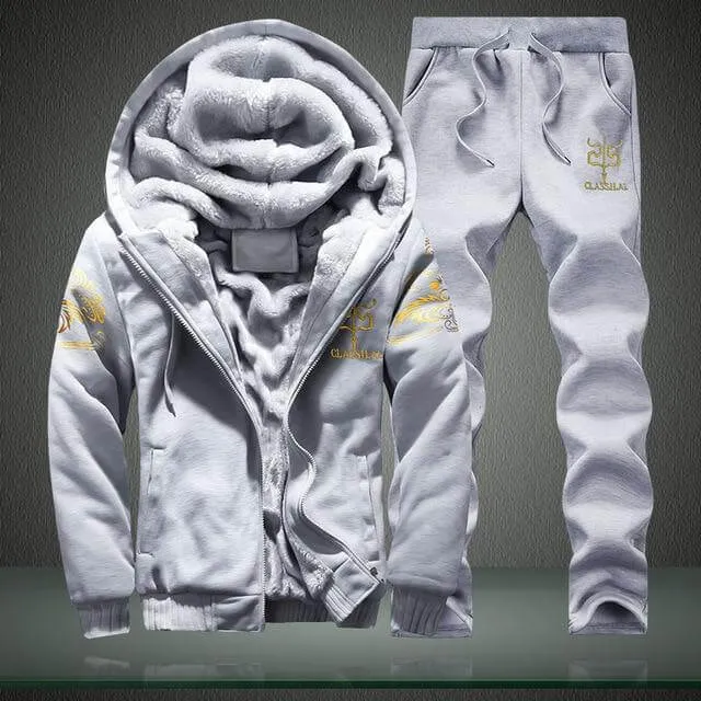 CarrollClassic thick Fleece Hoodie Sweatsuit