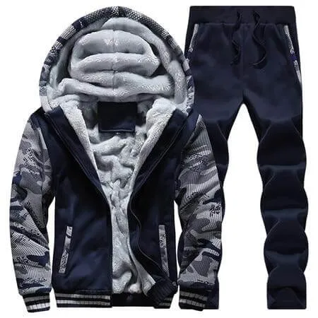 CarrollClassic thick Fleece Hoodie Sweatsuit