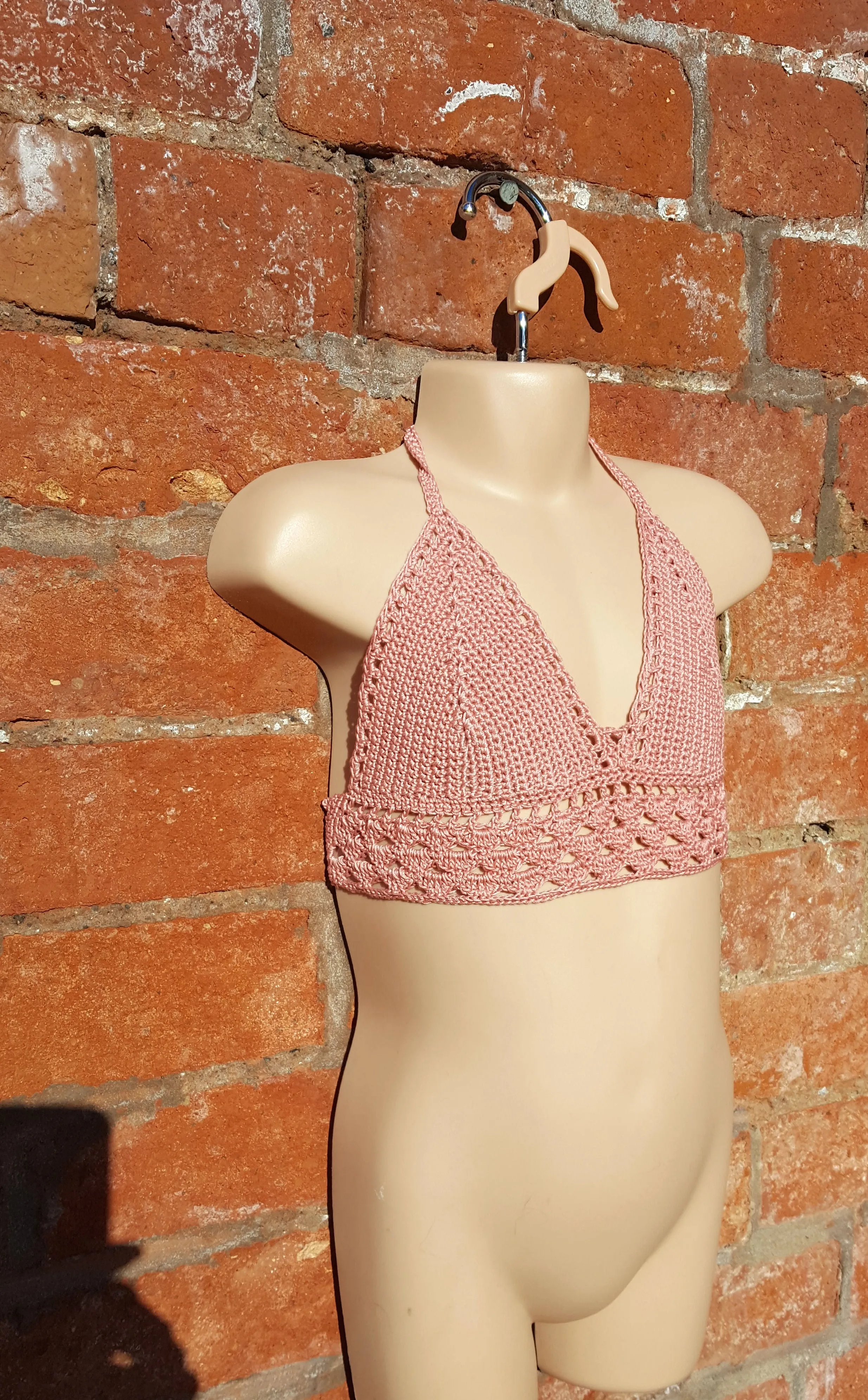 Childs, festival, rave, boho, crochet, halter top "just like mum"