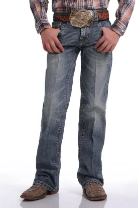 Cinch Medium Stonewash Slim Fit Boot Cut Jeans for Boys