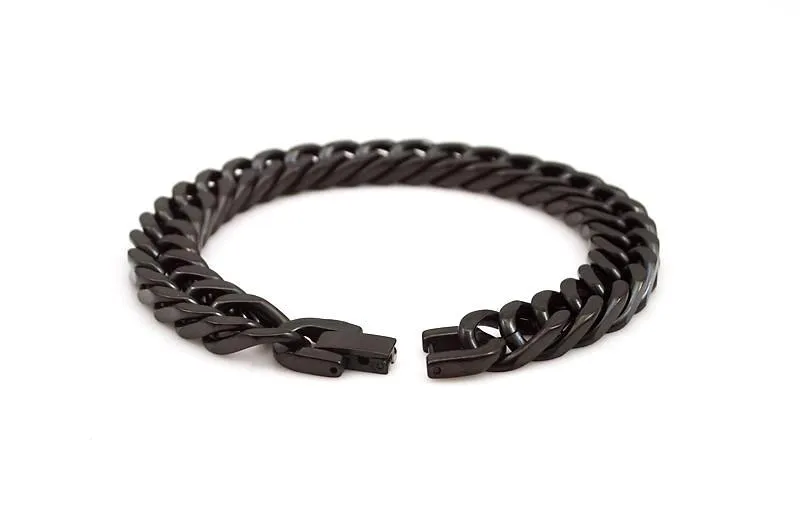 Classy Men Black Chain Bracelet