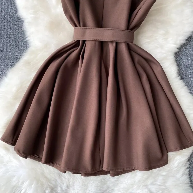 Elizabeth Brown skater dress with belt