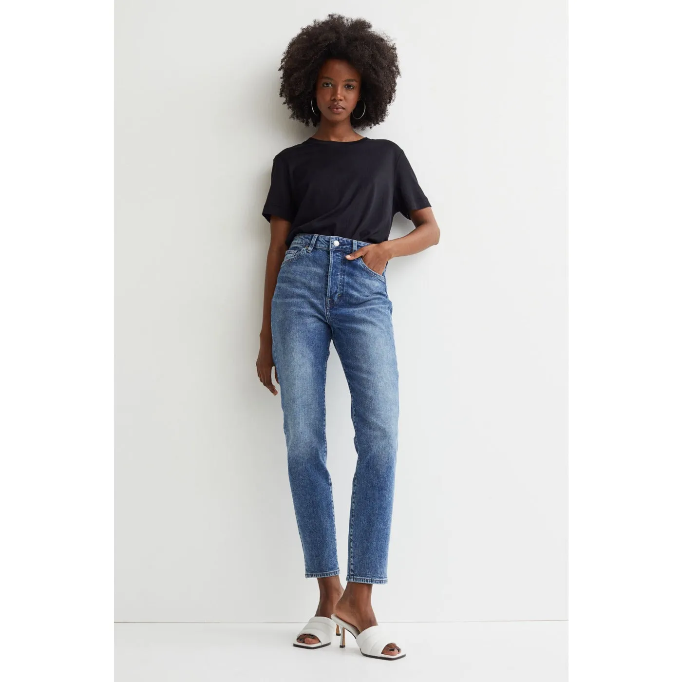 HM Mom Fit Button Fly Jeans