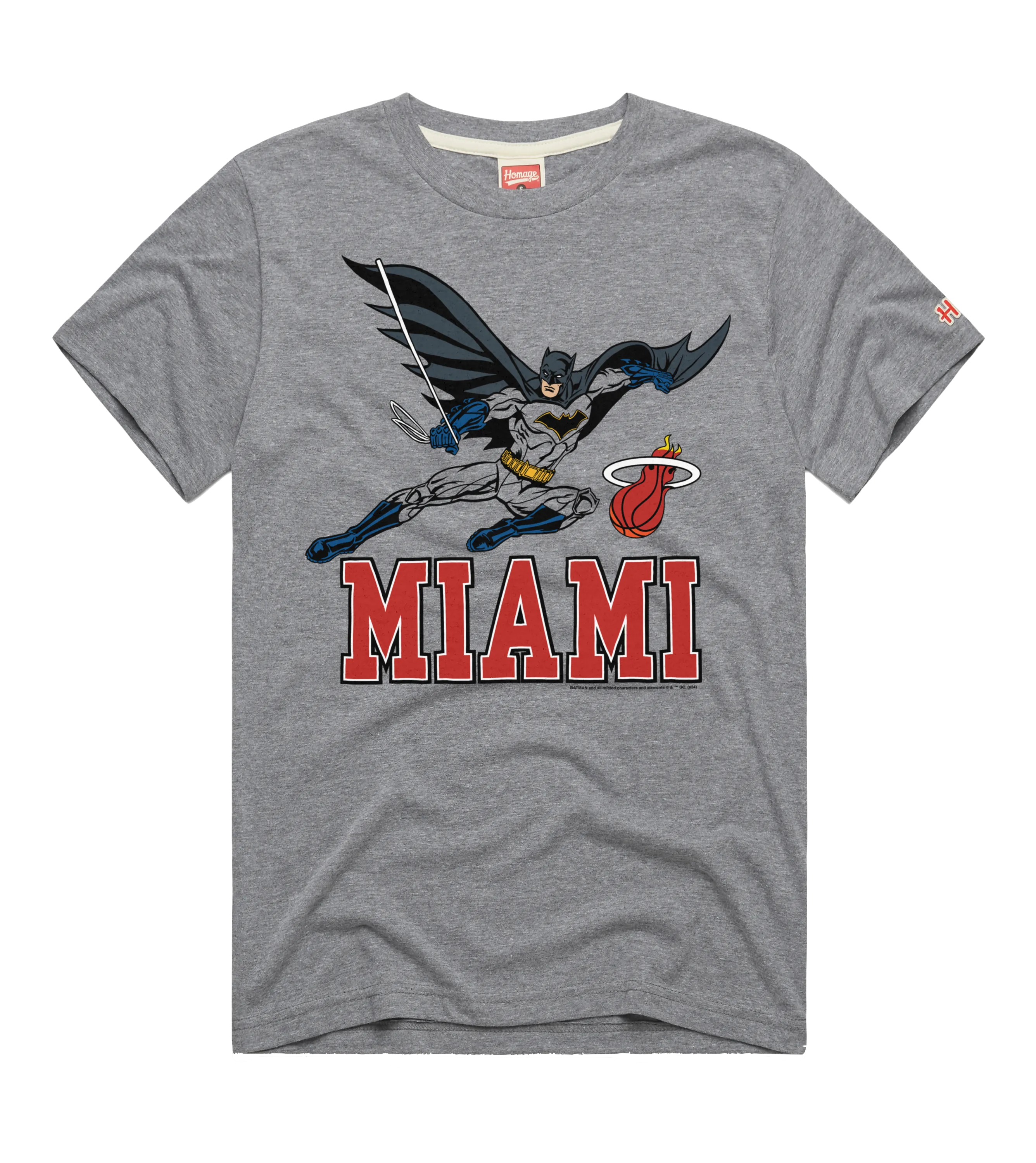 Homage Miami HEAT Grey Batman Tee