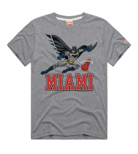 Homage Miami HEAT Grey Batman Tee