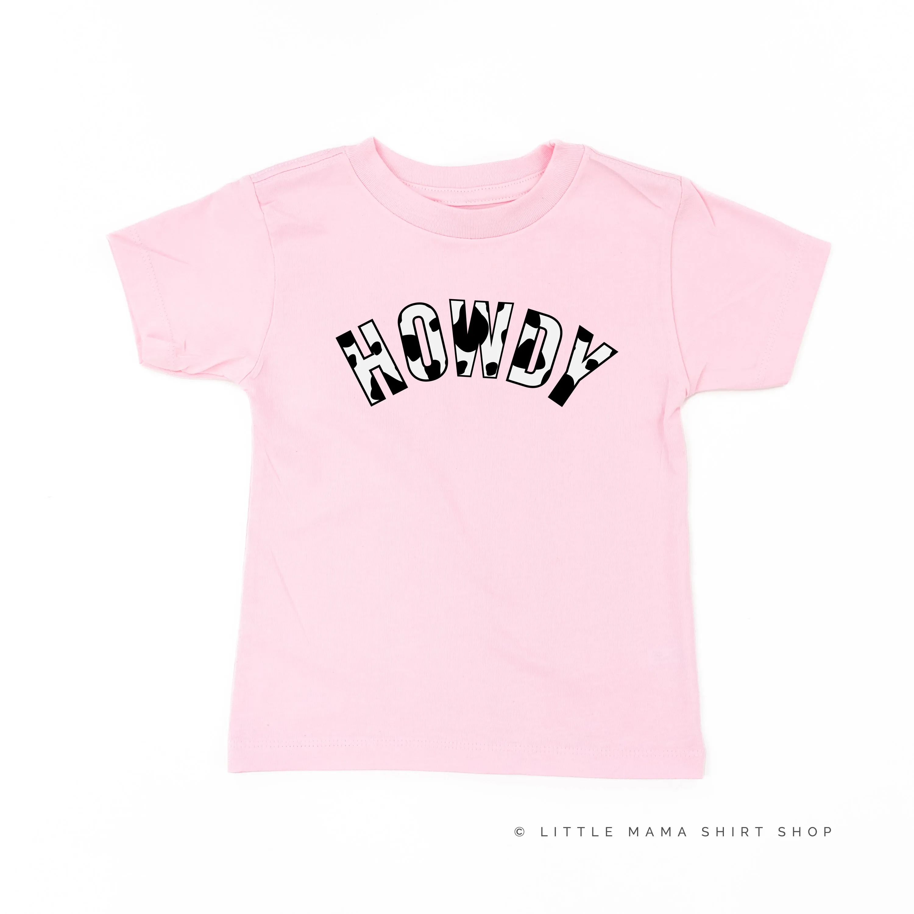 HOWDY - Cow Print - Short Sleeve Child Shirt