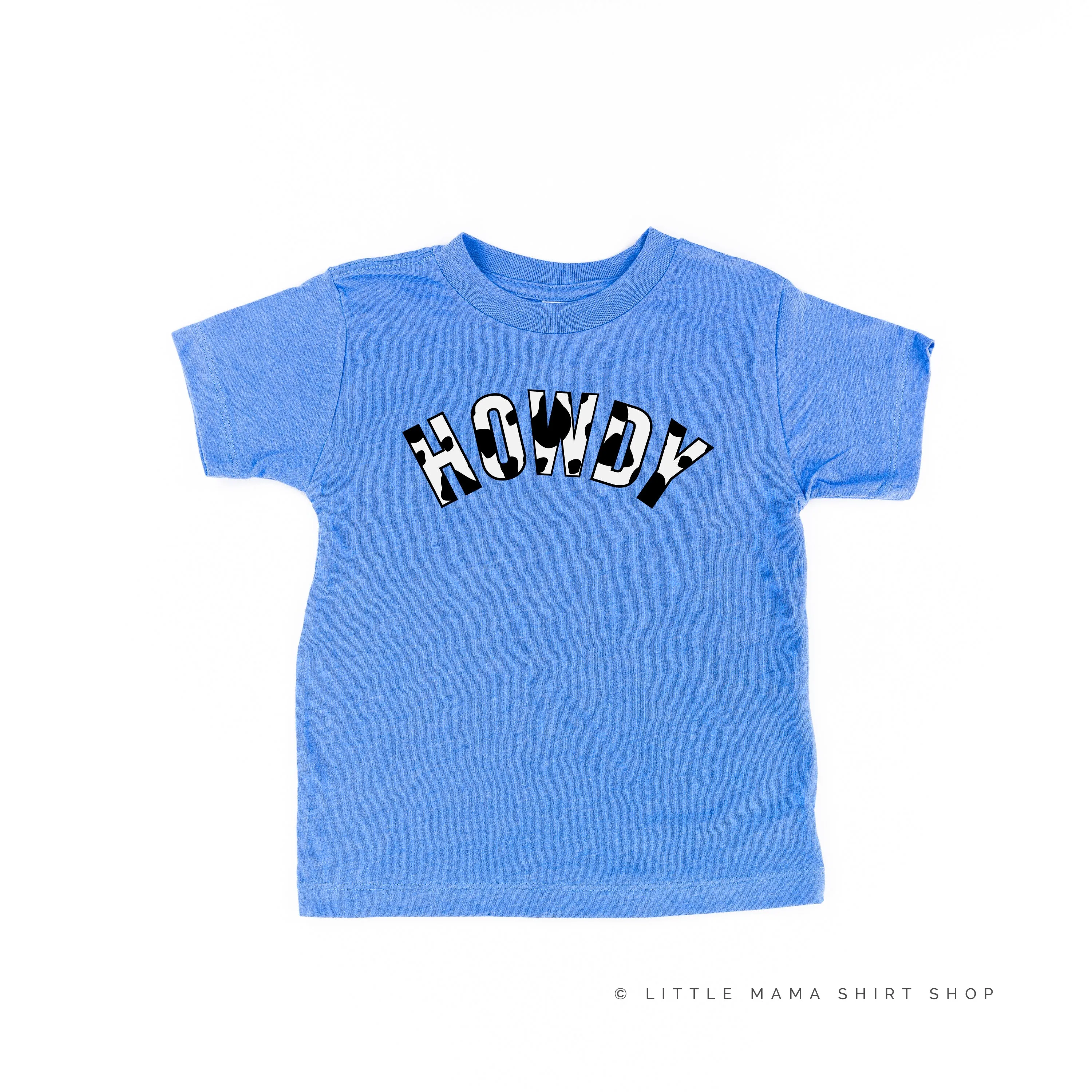 HOWDY - Cow Print - Short Sleeve Child Shirt