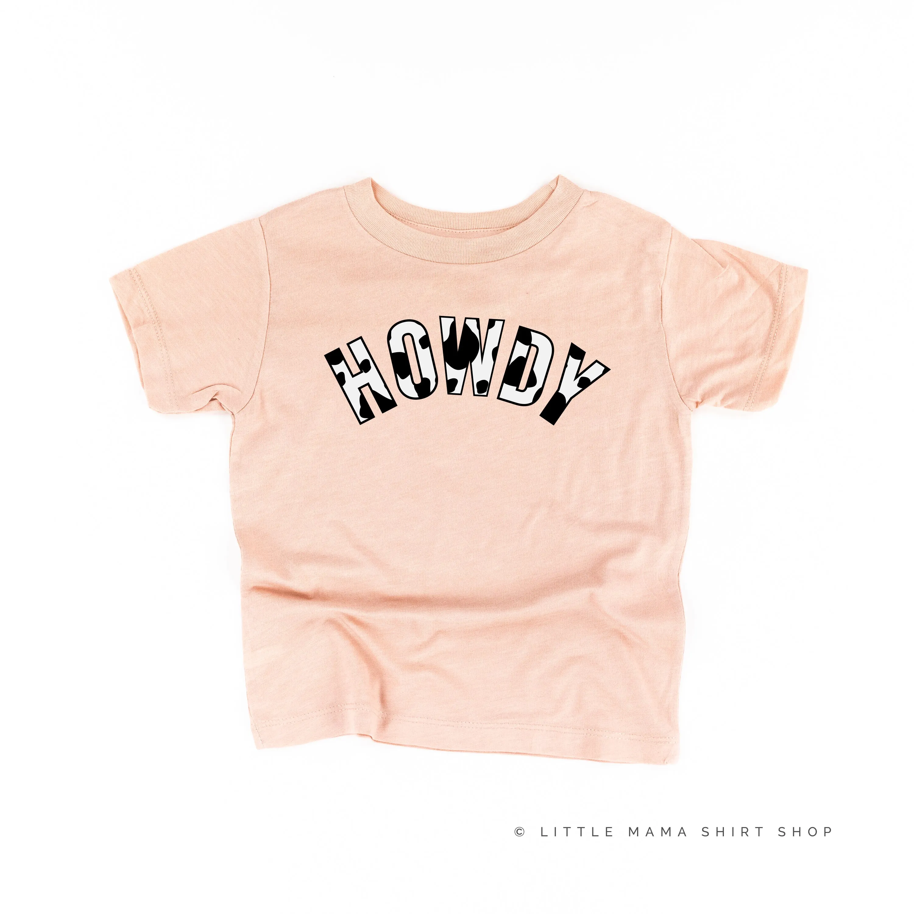 HOWDY - Cow Print - Short Sleeve Child Shirt