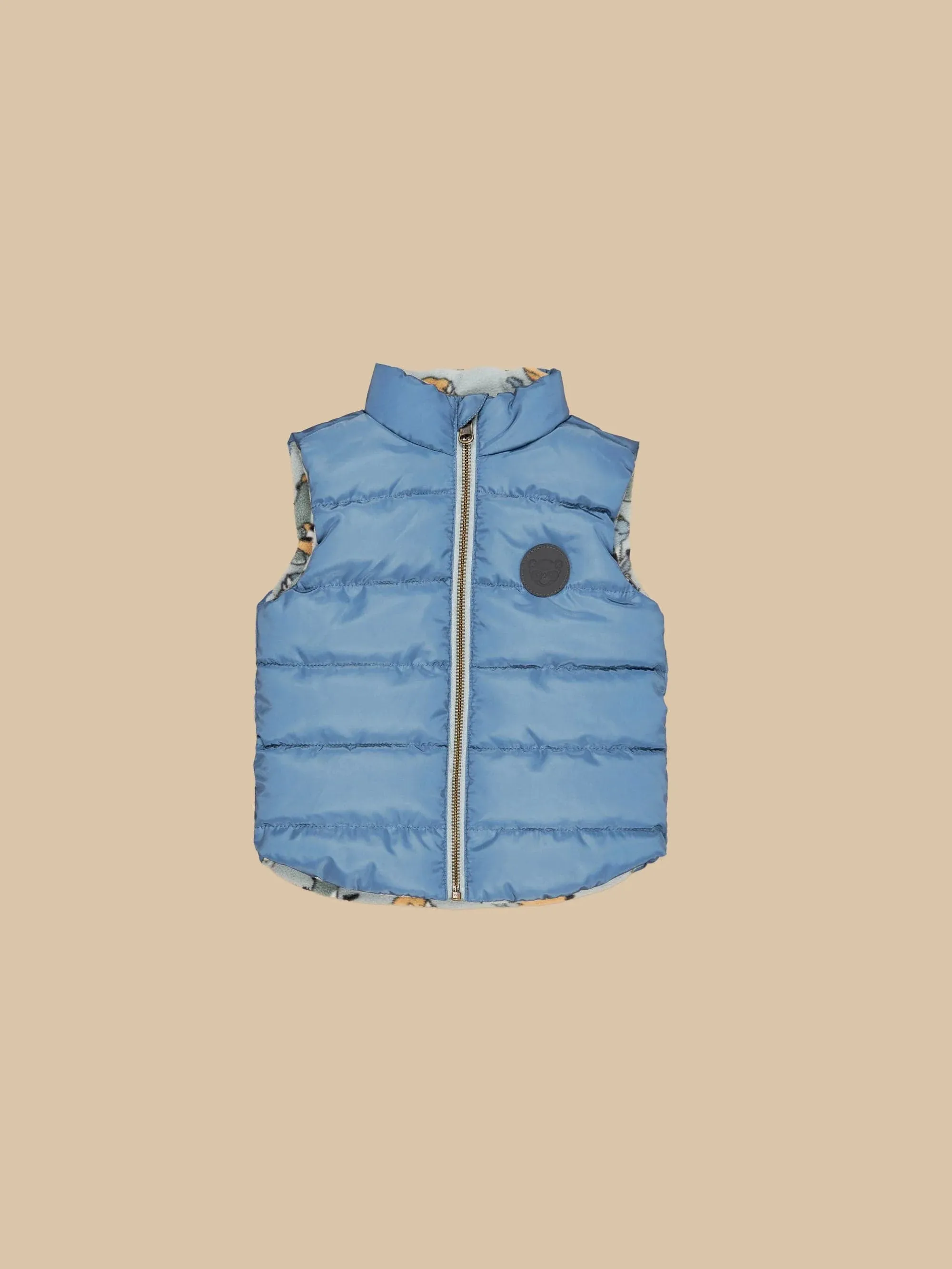 Huxbaby Dino Band Reversible Fleece Vest