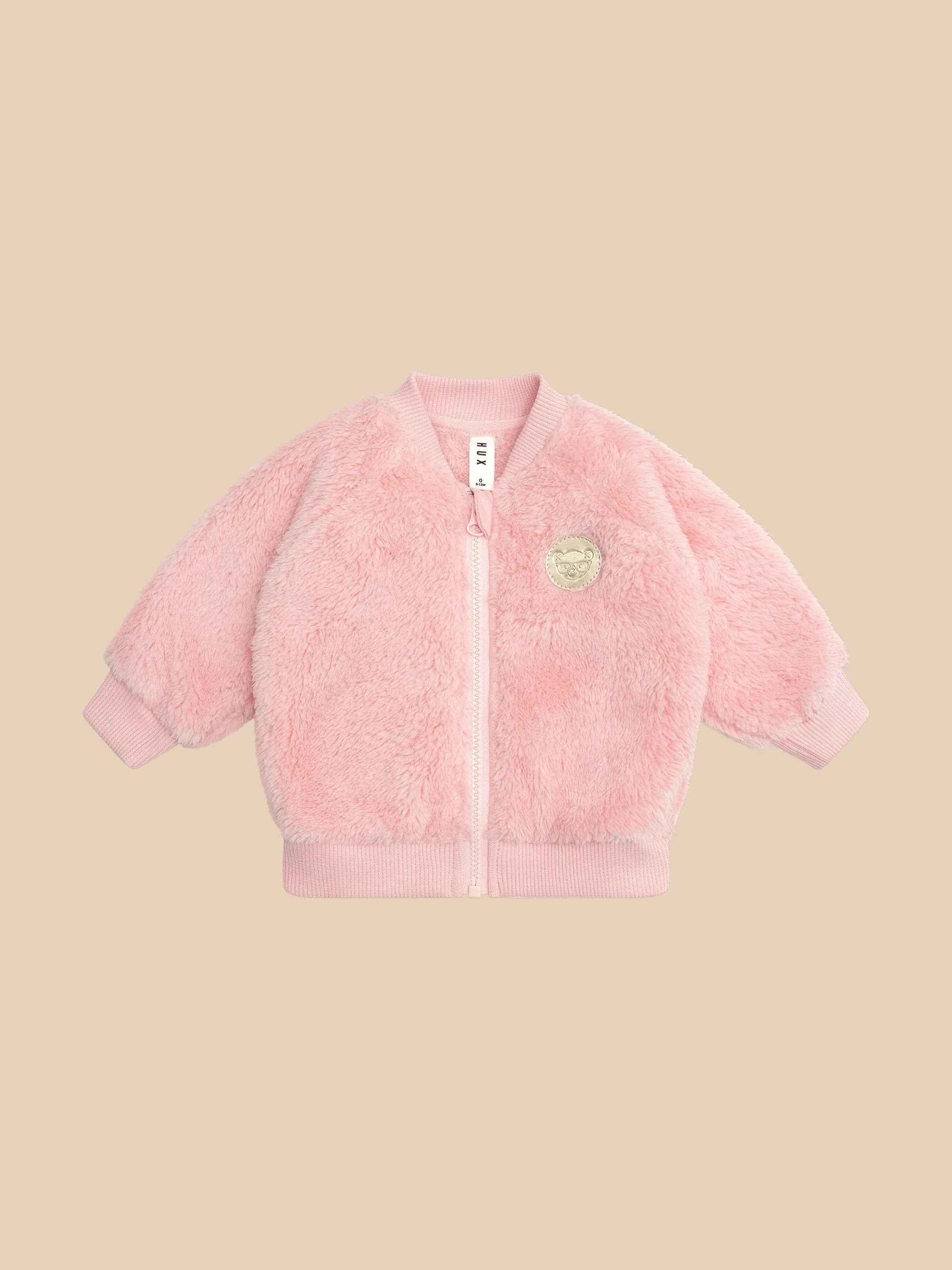 Huxbaby Unicorn Heart Faux Fur Jacket