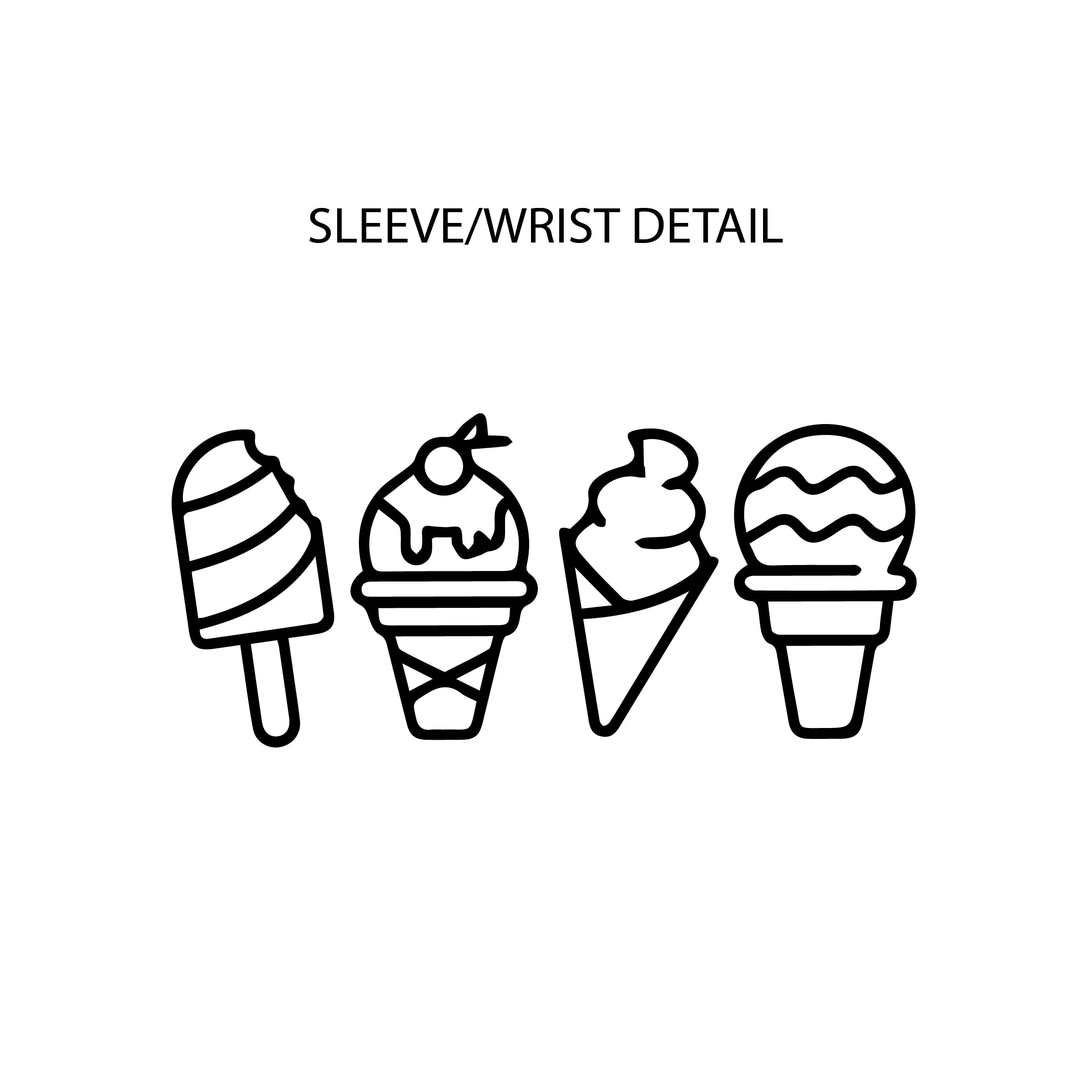 Ice Cream Queen - (Full Size) - Ice Cream Wrist Detail - Child Sweater