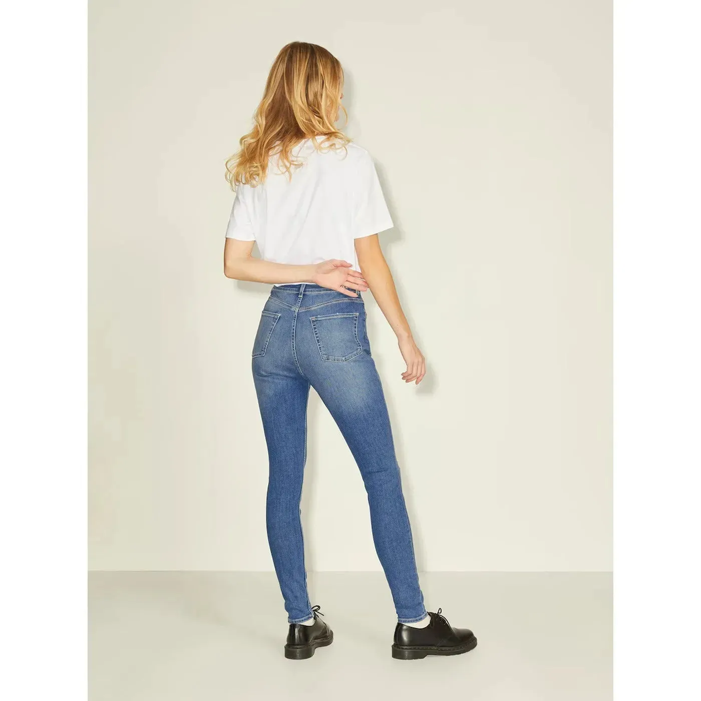 JJx Blue Skinny Ripped Jeans