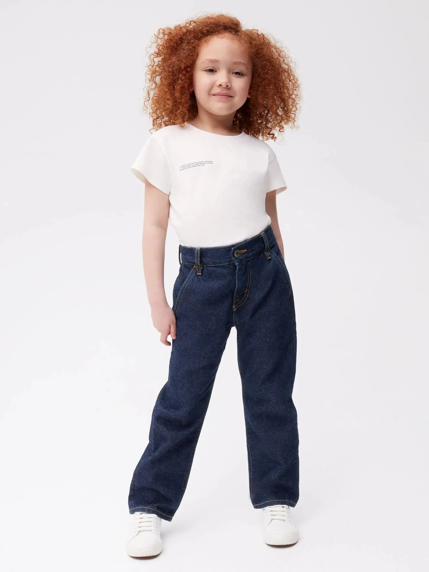 Kid's Hemp Denim Elastic Waist Jeans—rinse wash