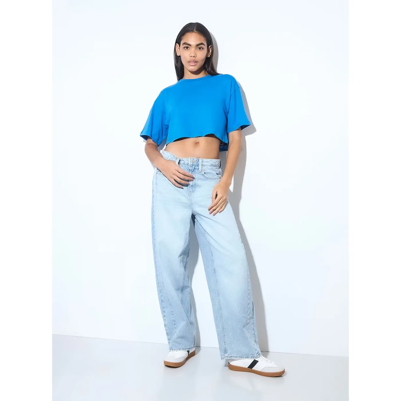 Light Blue Balloon Fit Jeans