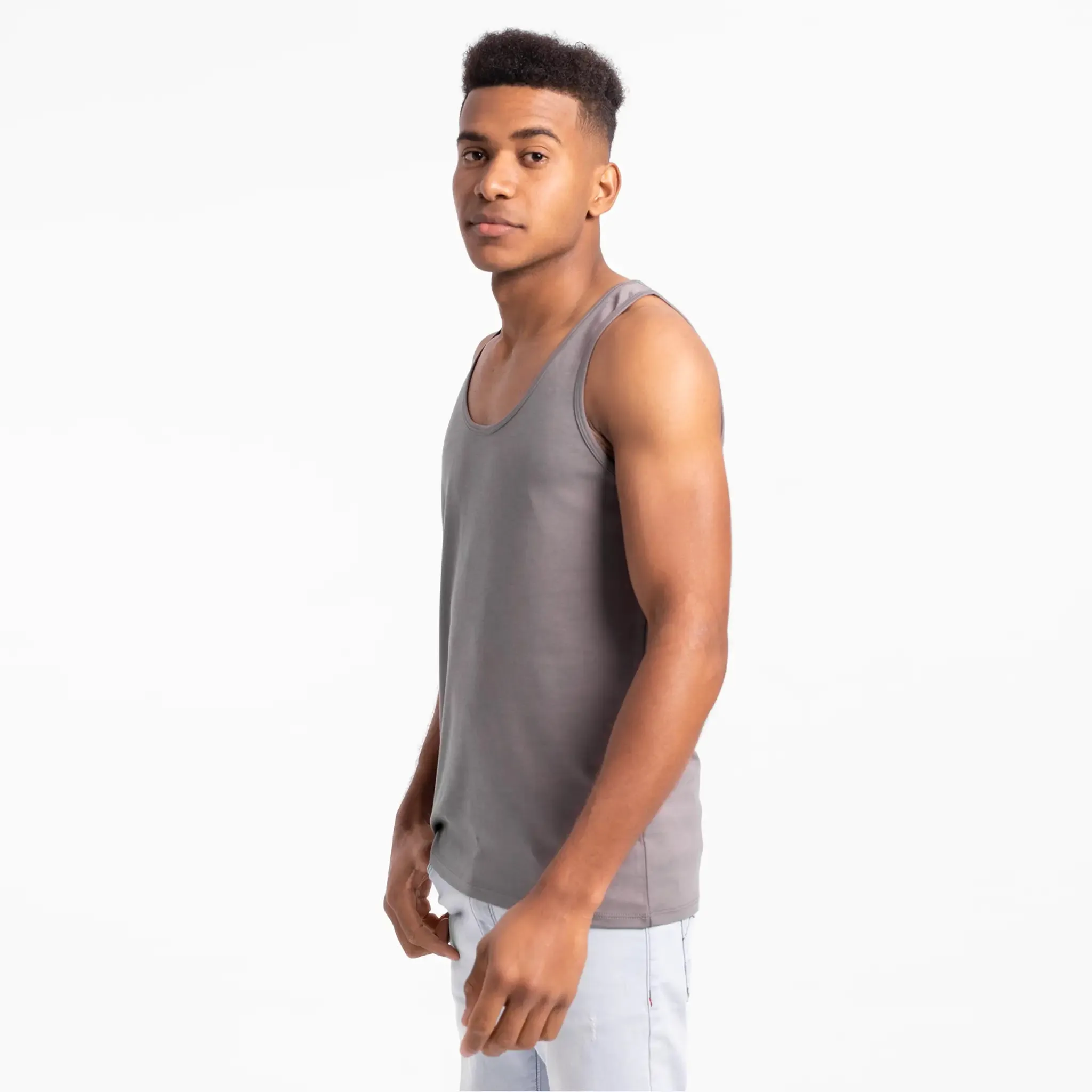 Mix 4 Pack - Men's Organic Pima Cotton Crew Neck, V-Neck, Long Sleeve & Tank Top