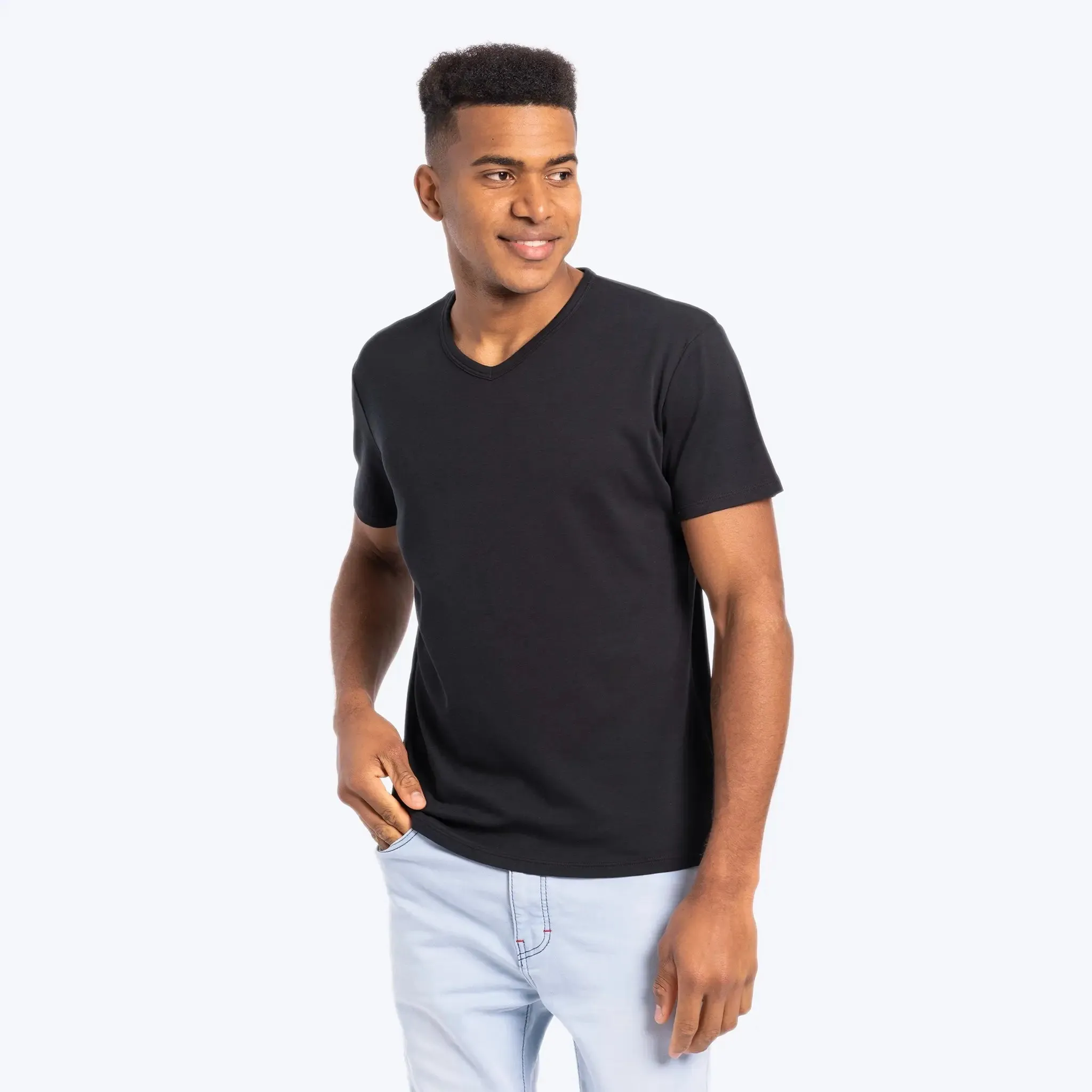 Mix 4 Pack - Men's Organic Pima Cotton Crew Neck, V-Neck, Long Sleeve & Tank Top