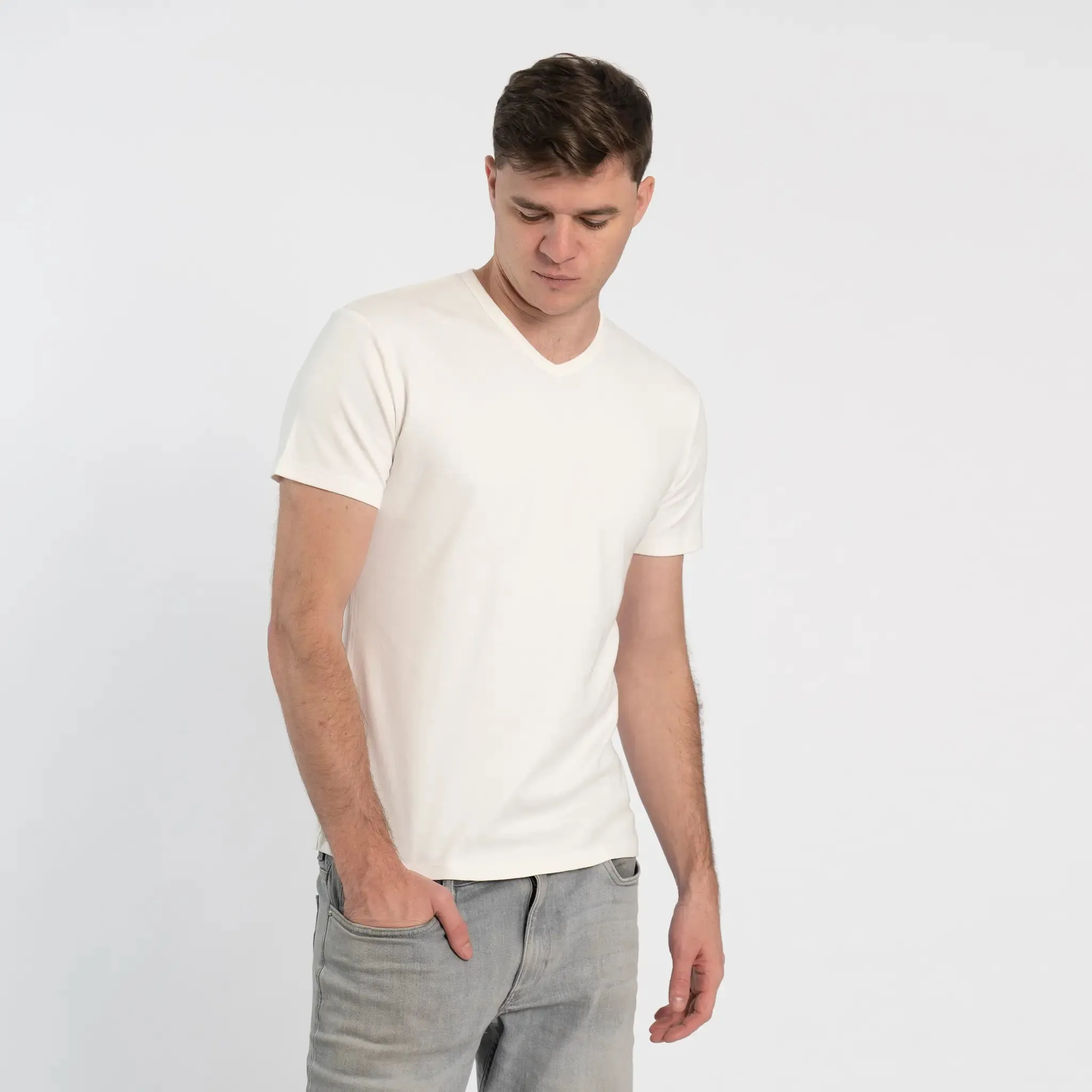 Mix 4 Pack - Men's Organic Pima Cotton Crew Neck, V-Neck, Long Sleeve & Tank Top