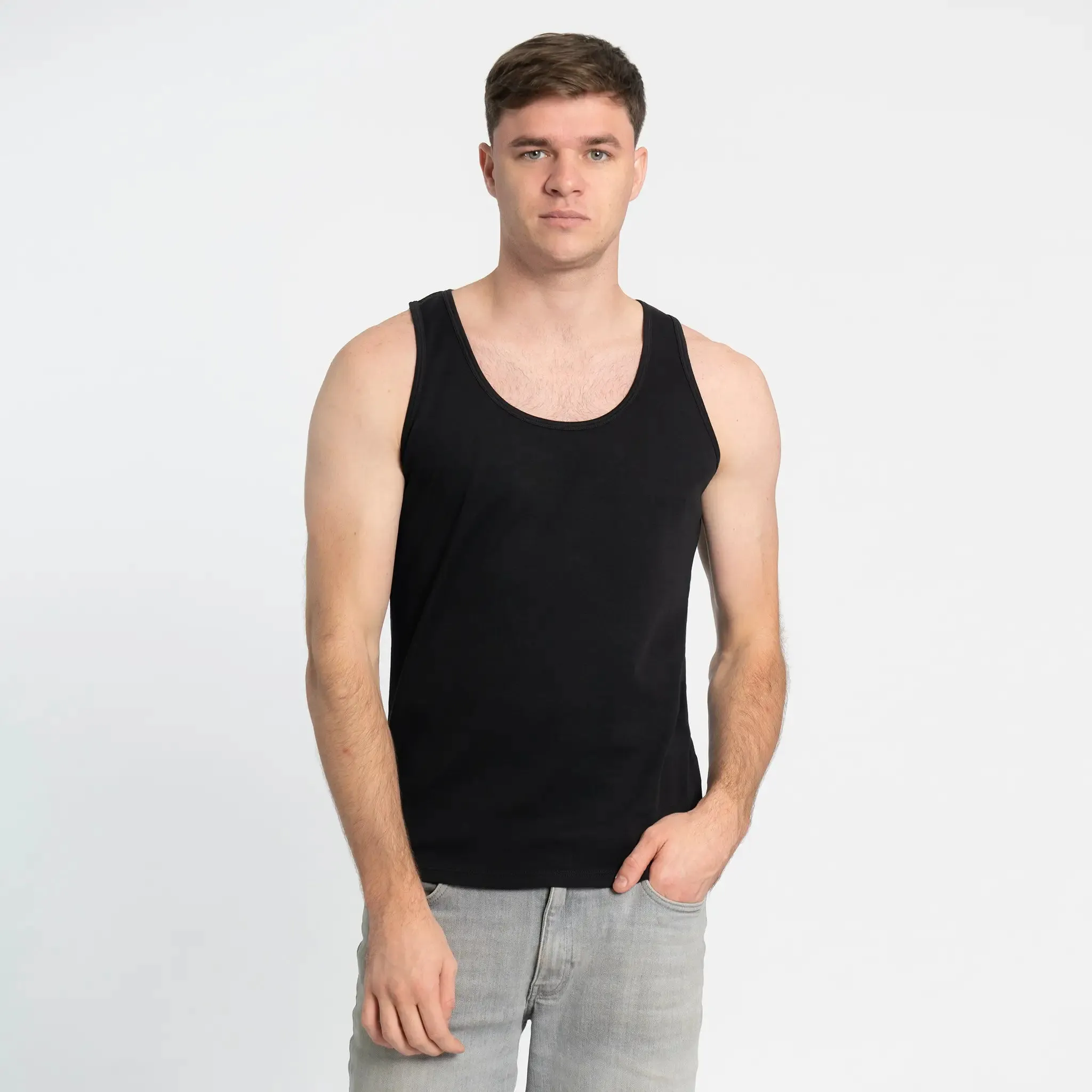 Mix 4 Pack - Men's Organic Pima Cotton Crew Neck, V-Neck, Long Sleeve & Tank Top