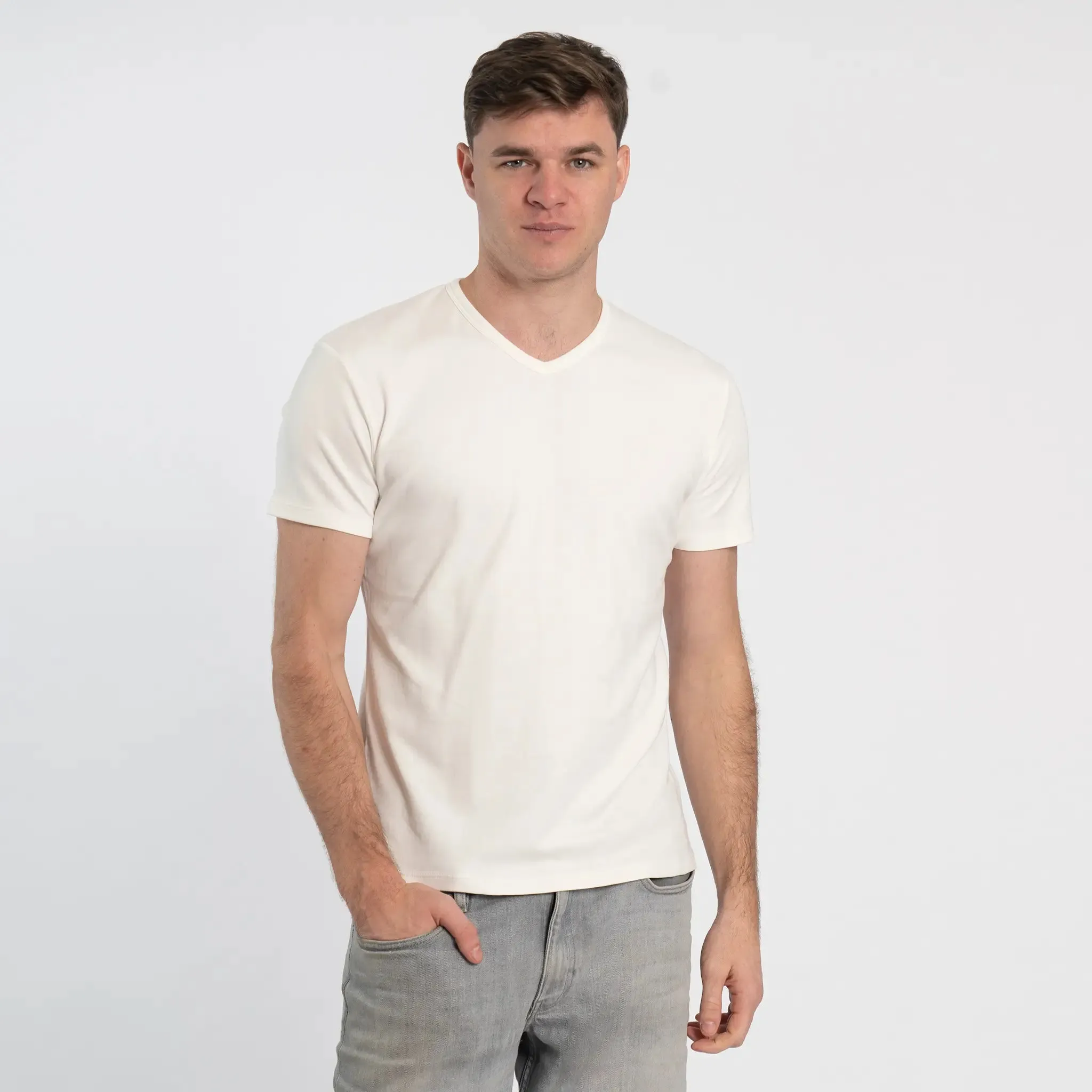 Mix 4 Pack - Men's Organic Pima Cotton Crew Neck, V-Neck, Long Sleeve & Tank Top