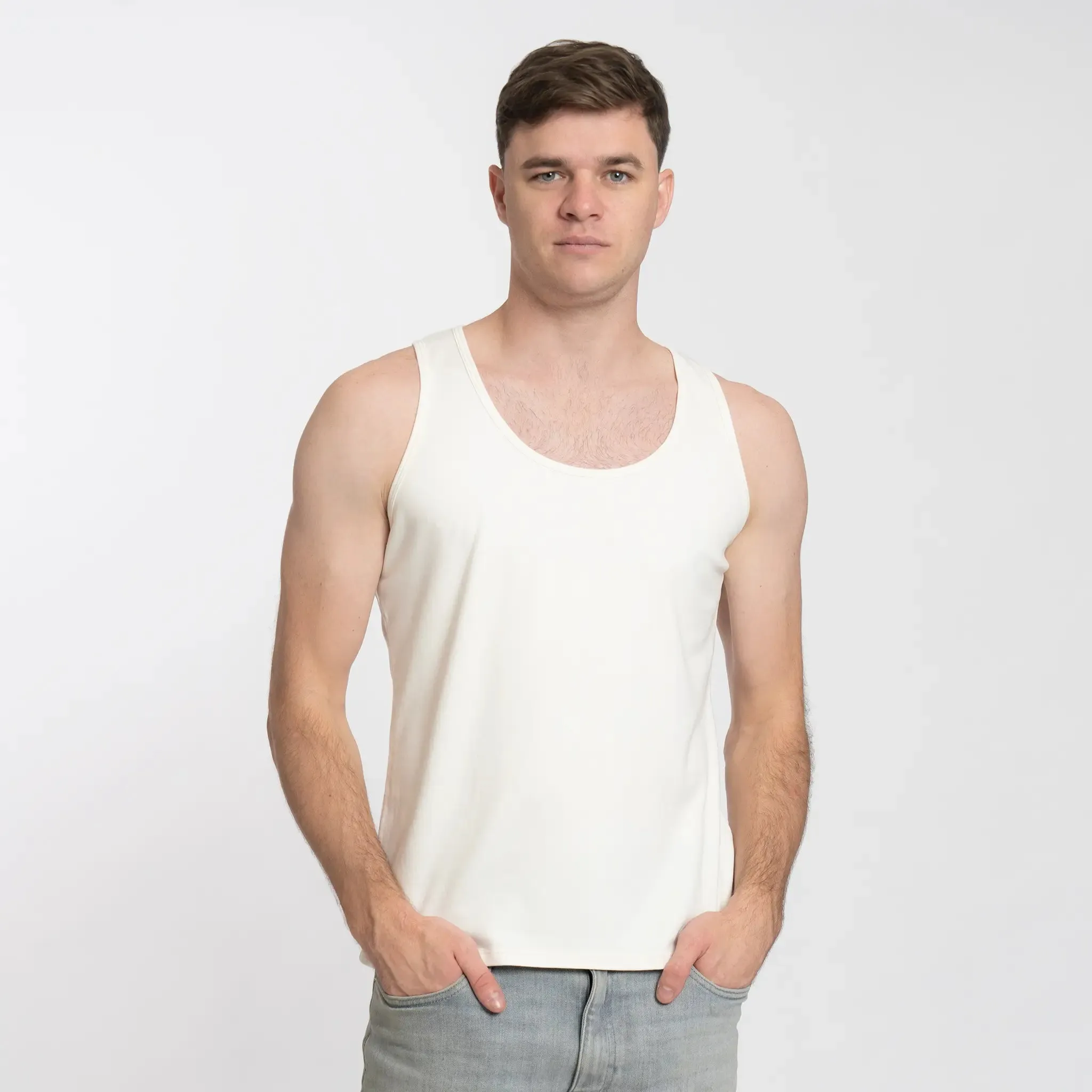 Mix 4 Pack - Men's Organic Pima Cotton Crew Neck, V-Neck, Long Sleeve & Tank Top