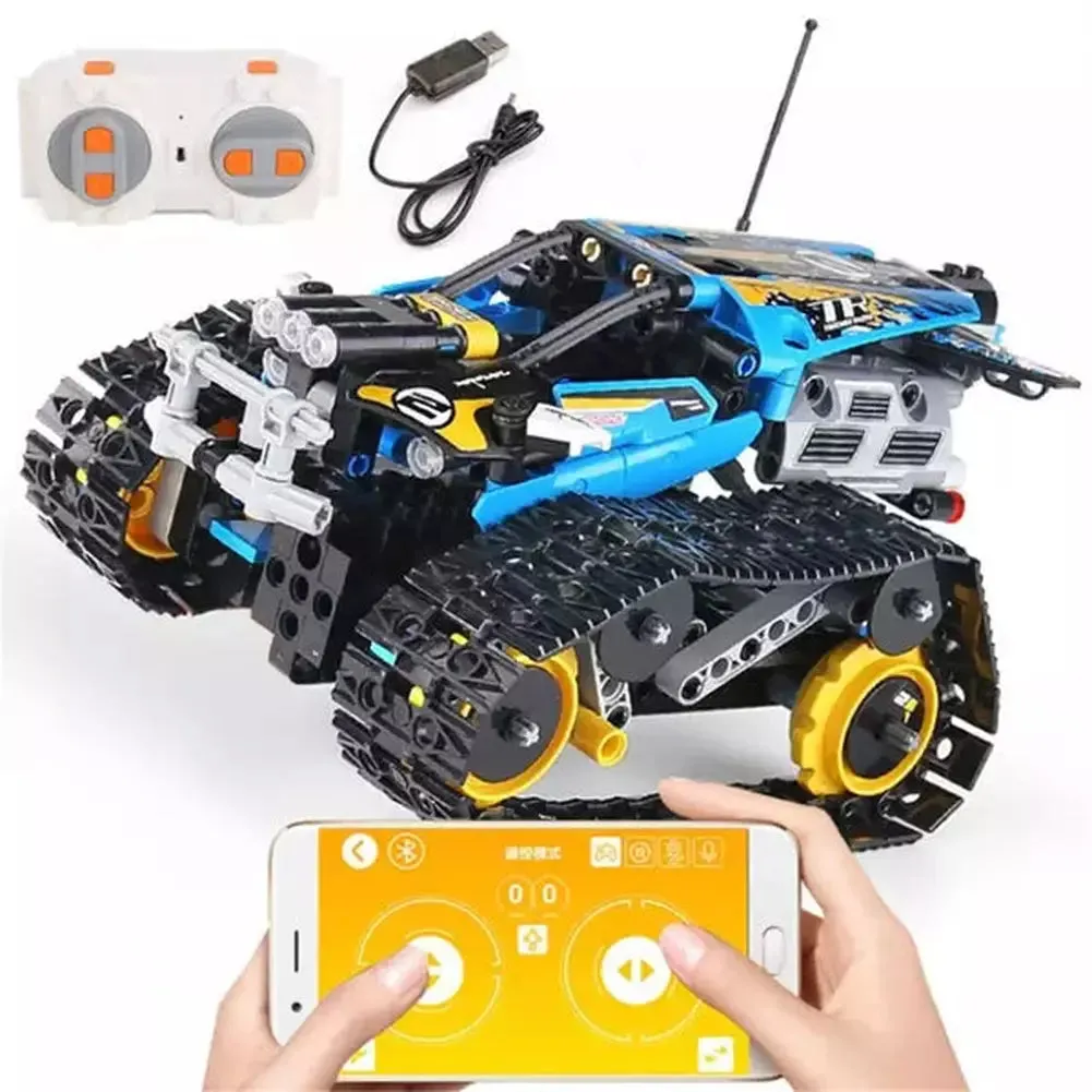 MOC  Compatible  391 PCS APP Program  Off-road Vehicle Electric Building Blocks Car Model Technical Remote Control Toys Kids Bricks