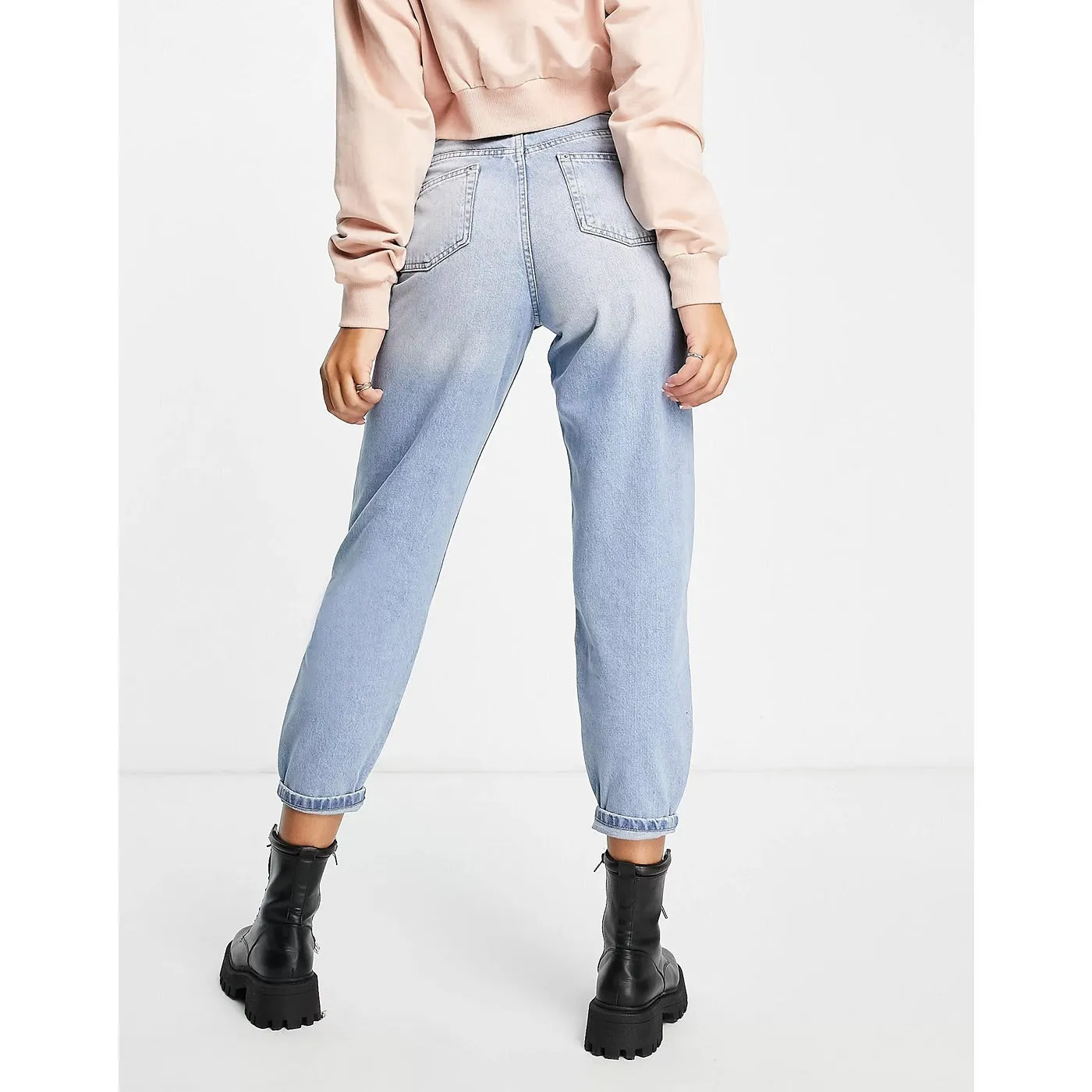 MS Mom high waist tapered leg jean