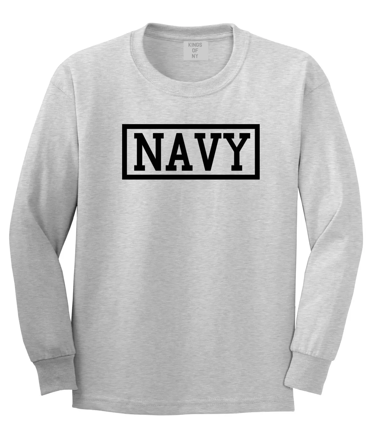 Navy Box Long Sleeve T-Shirt