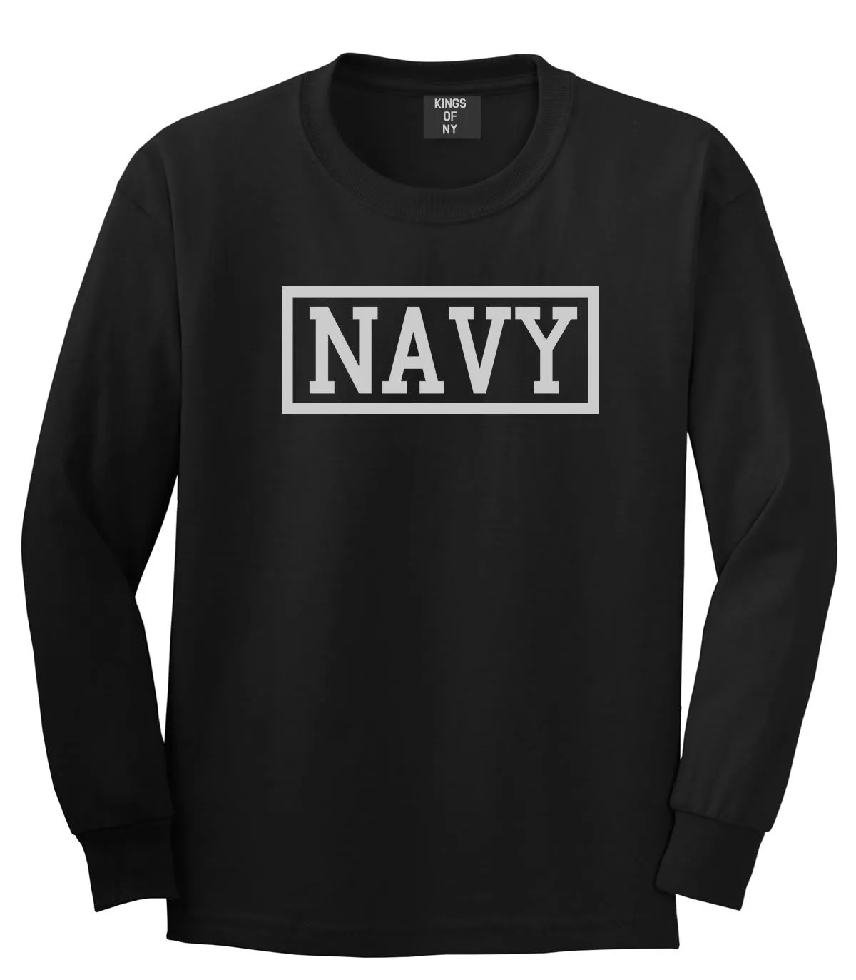 Navy Box Long Sleeve T-Shirt