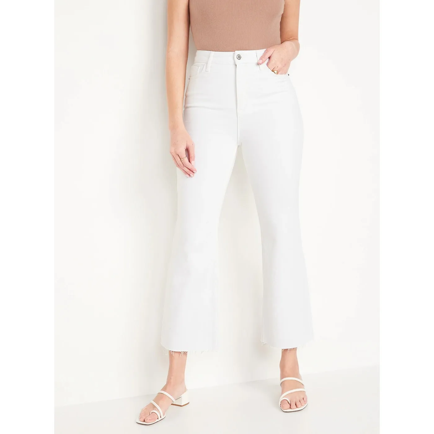 ON High Waist White Flare Jeans