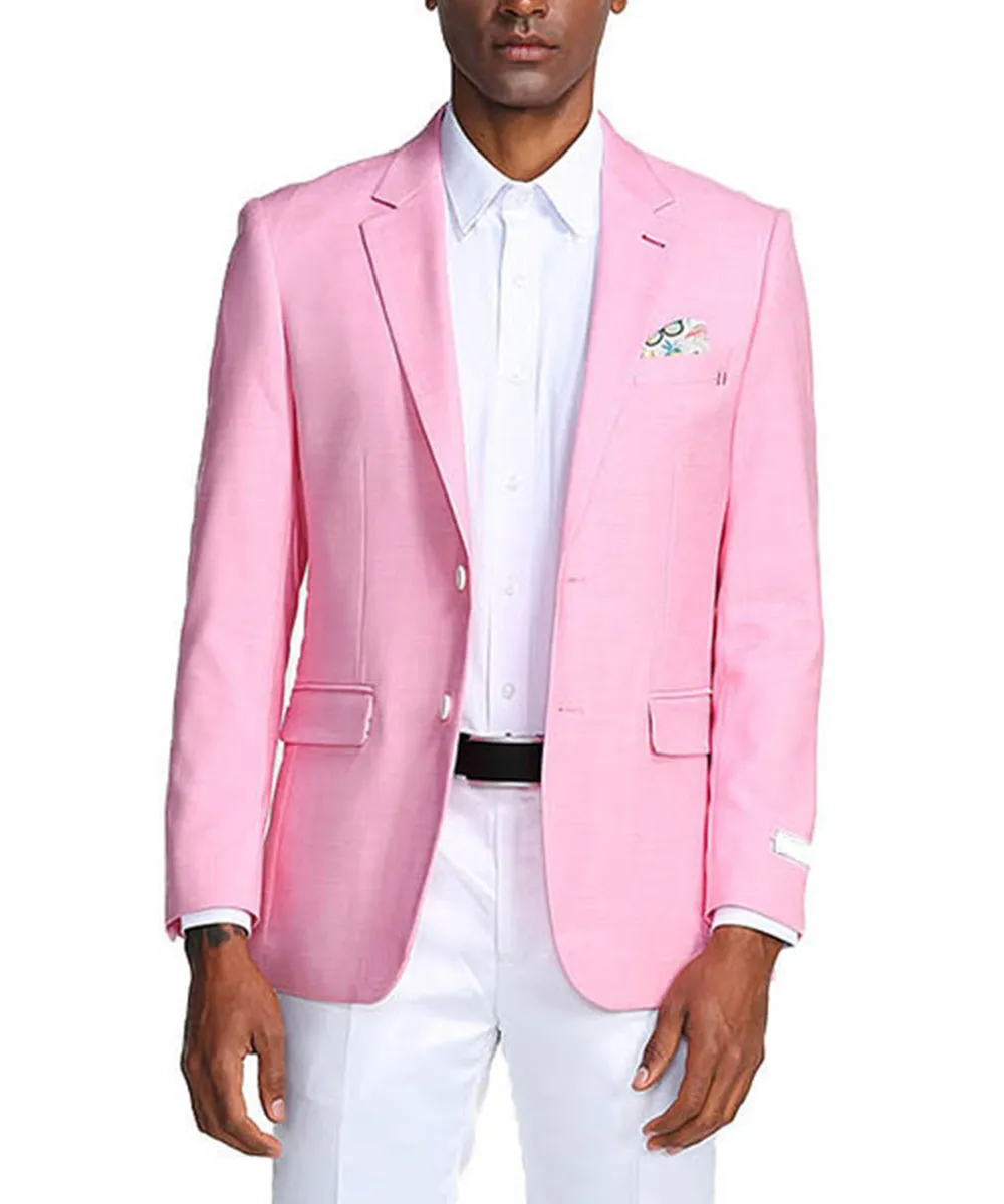 Pink Slim Fit 2 Button Blazer