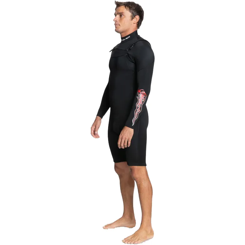 Quiksilver Everyday Sessions 2/2 Chest Zip LS Spring Suit- Black