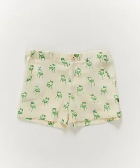 Shorts in Gardenia/Chair