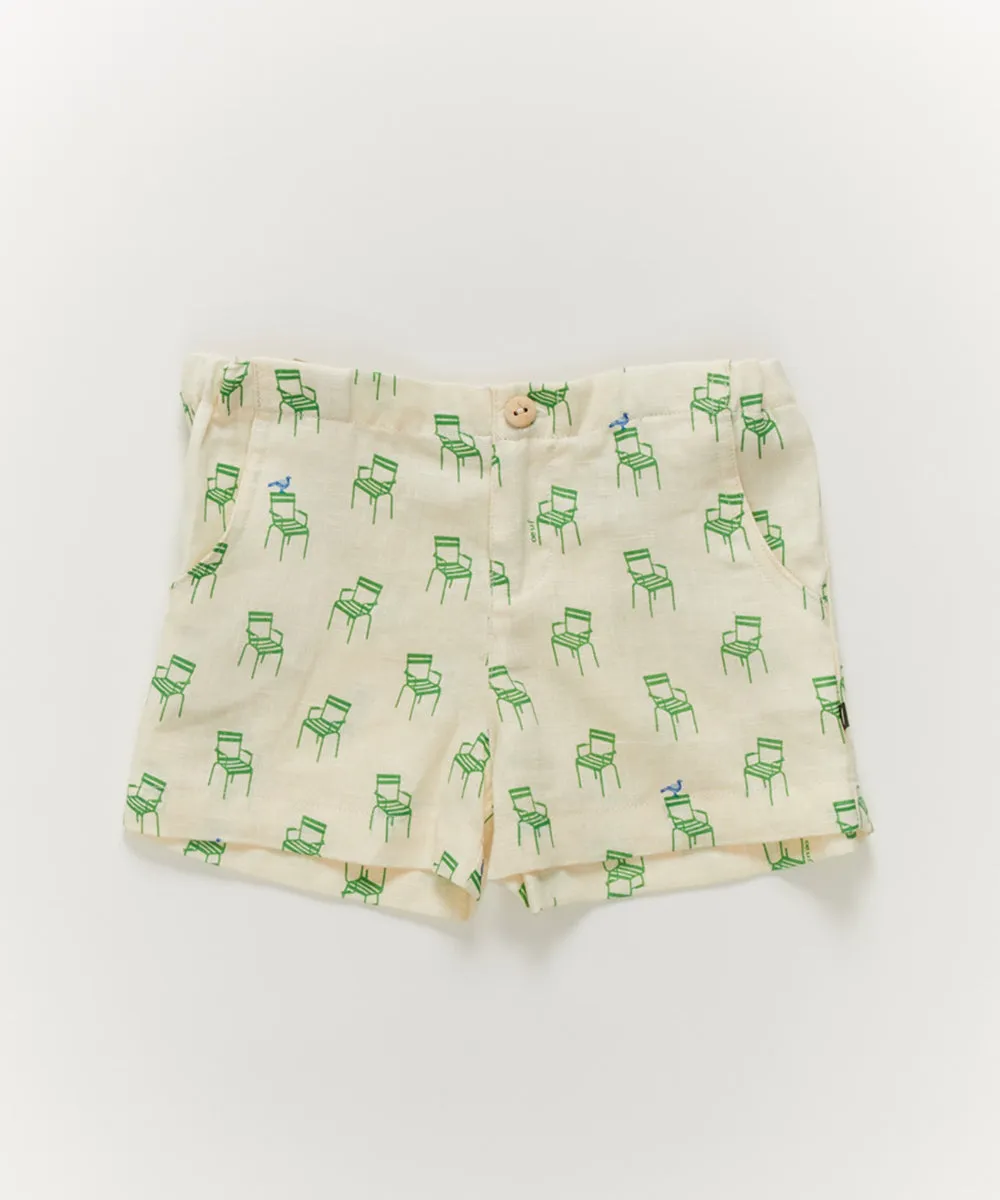 Shorts in Gardenia/Chair