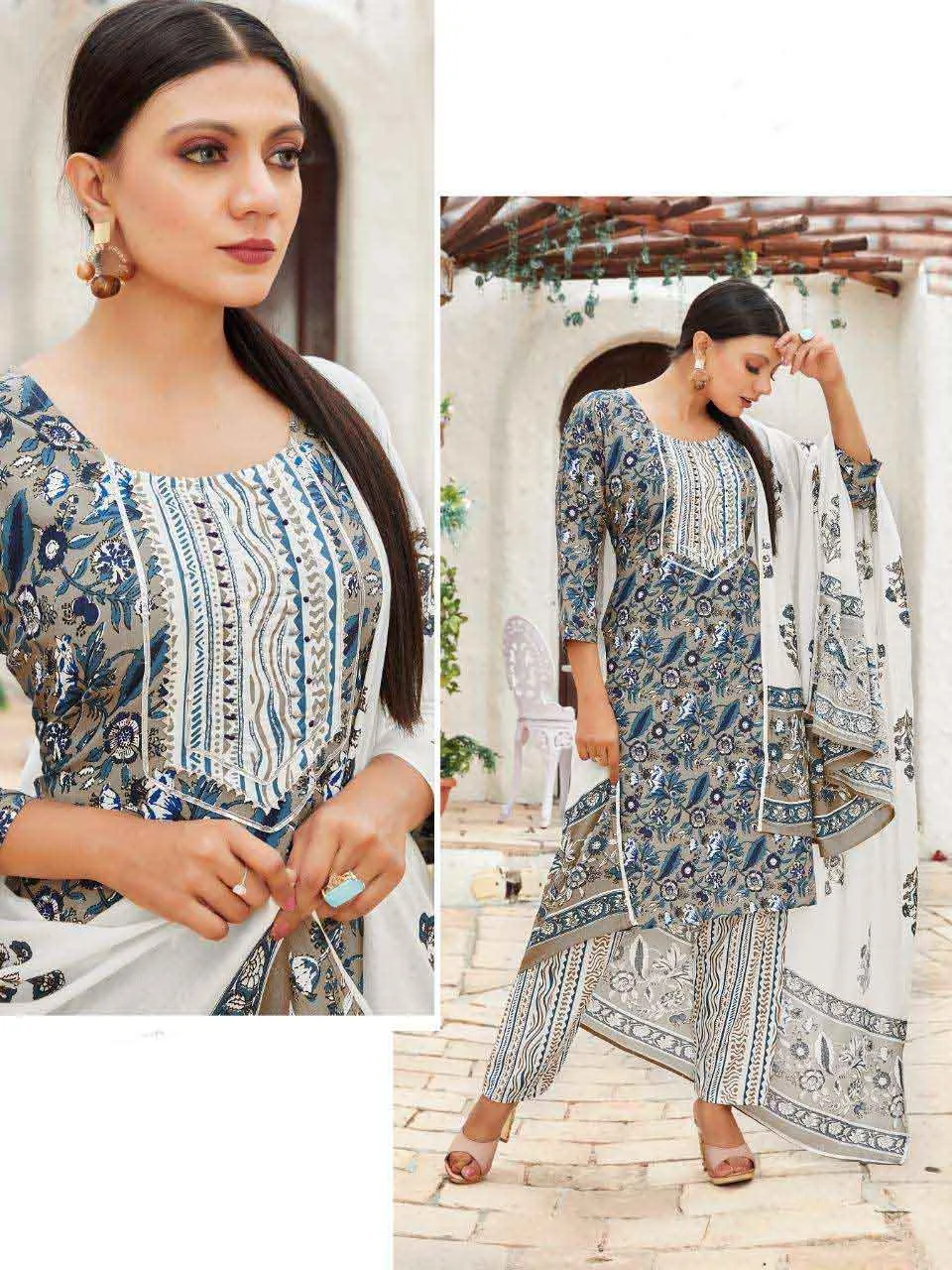 Stitched Readymade Rayon Salwar Suits for Ladies