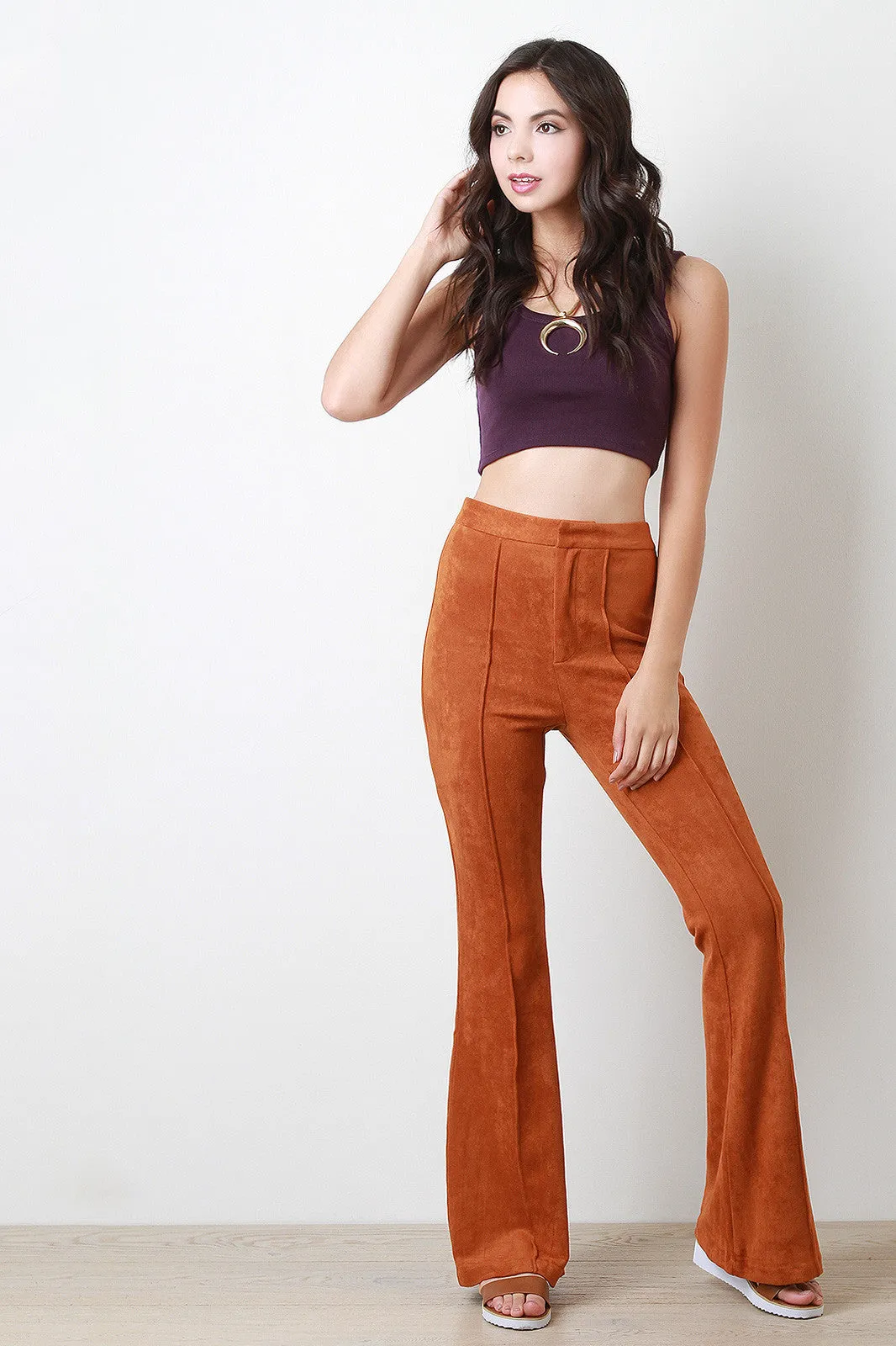 Vegan Suede Tailor Trouser Pants