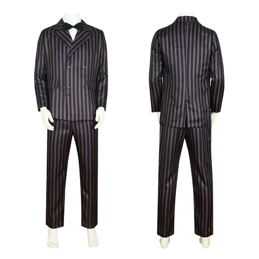 Wednesday's Dad Costume The Addams Family Cosplay Gomez Costume Outfit Sets For Men