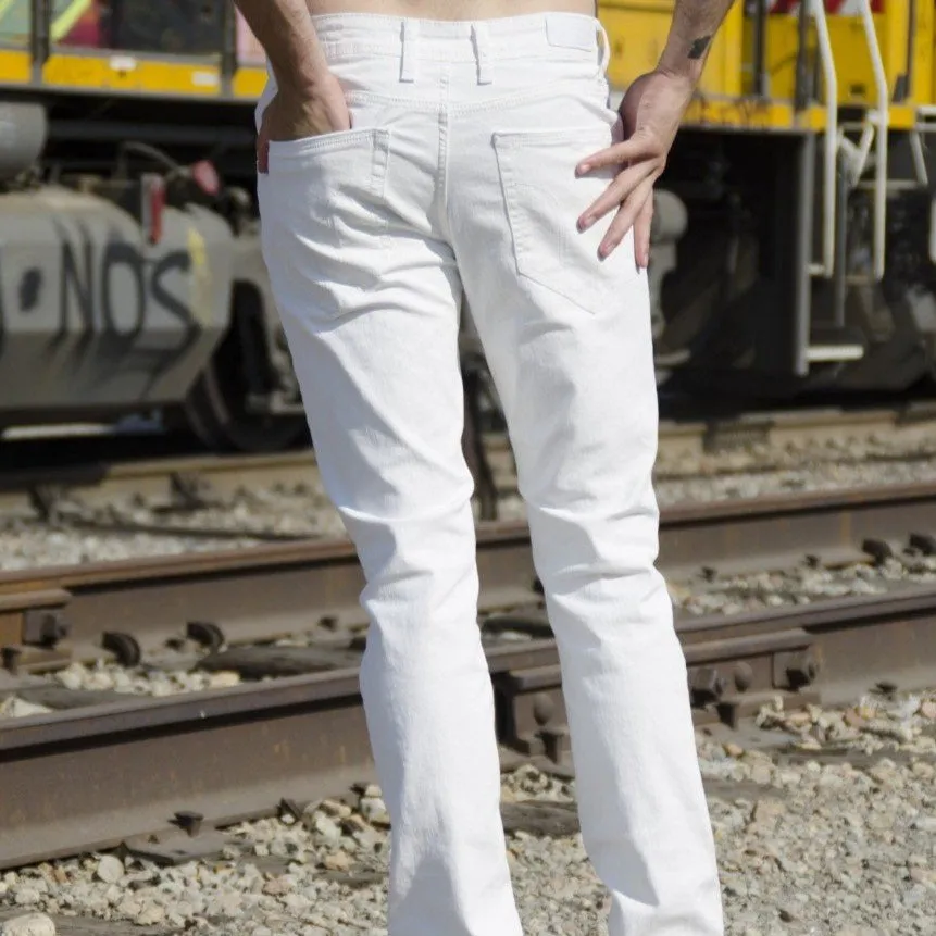 White Slim Fit Jeans #12056