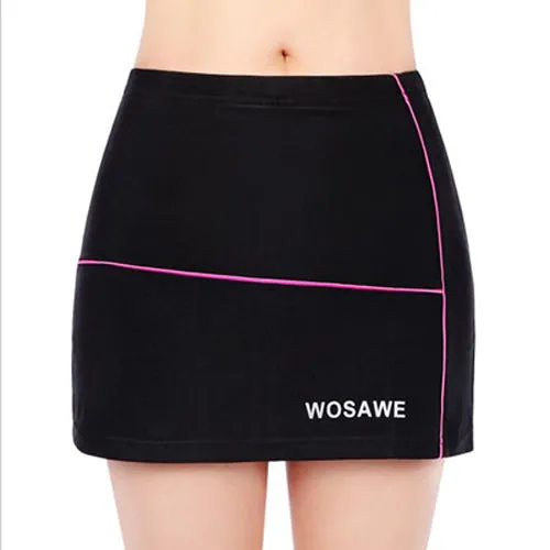 WOSAWE Cycling Women Girls Skirt Short Comfortable 3D Padded Mini Skirt Riding Mountain Bike Bicycle Cycle Short Skirts H2423